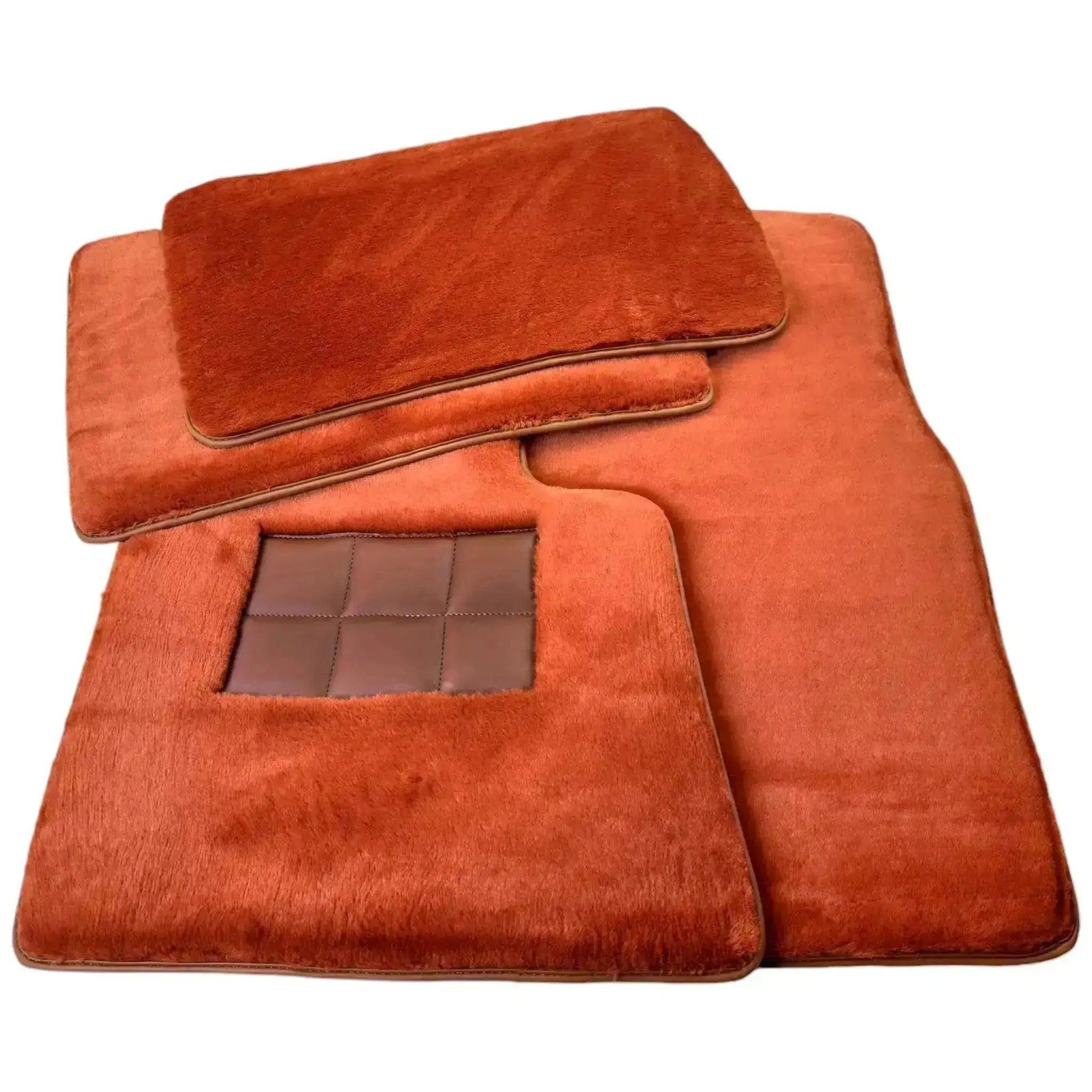 Ginger Color Sheepskin Floor Mats for Rolls-Royce Cullinan (2018-2023) - AutoWin