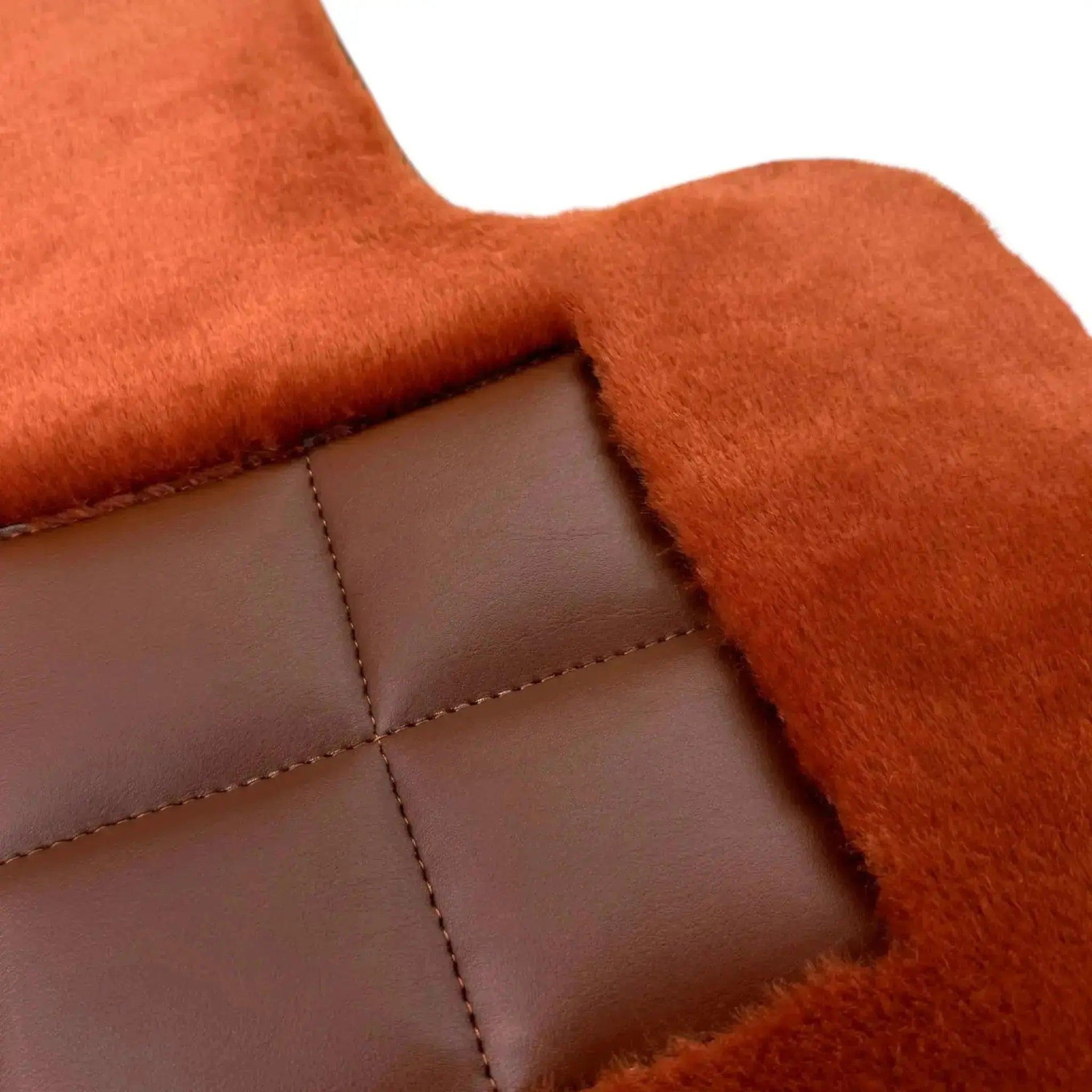 Ginger Color Sheepskin Floor Mats for Rolls-Royce Ghost Series II (2021-2024) - AutoWin