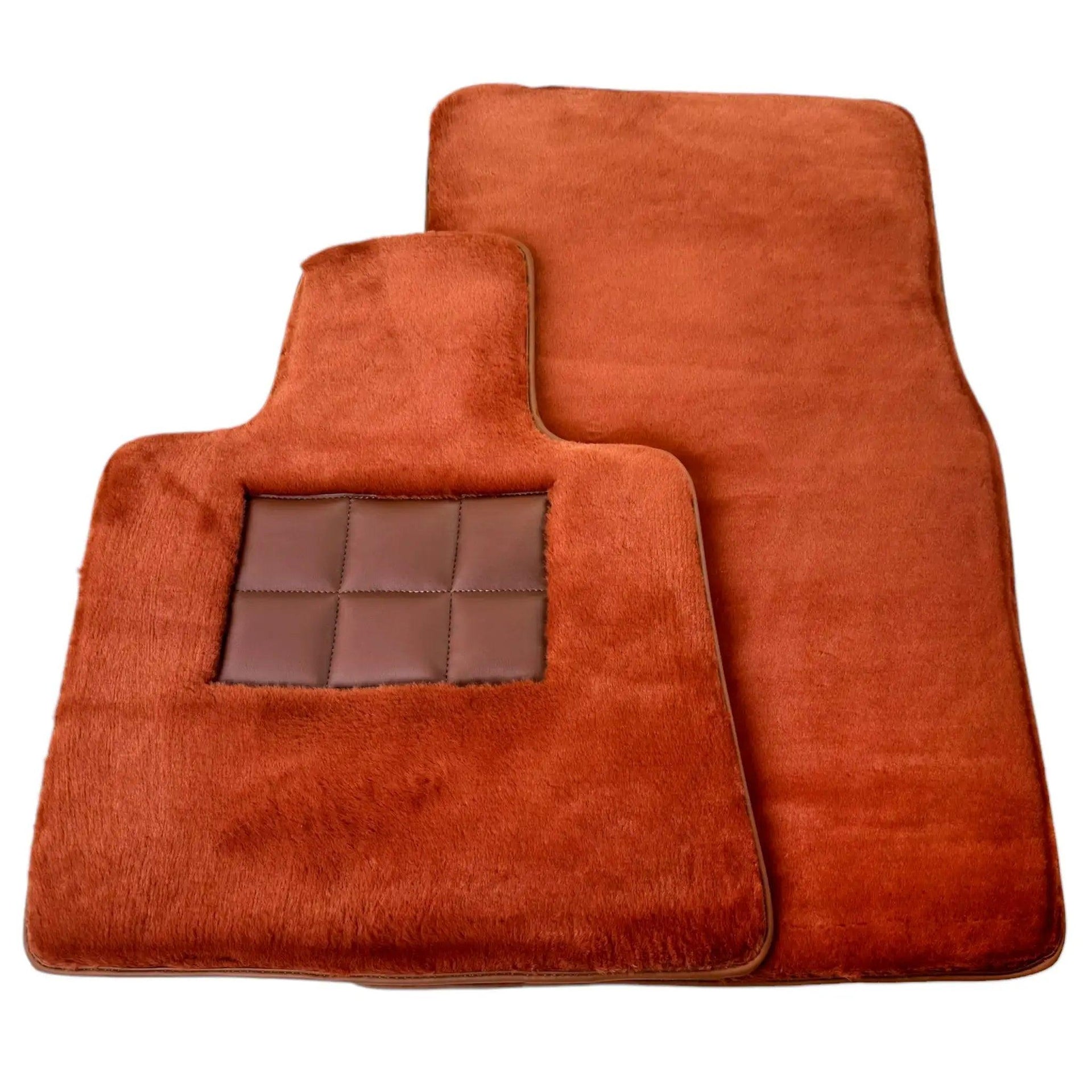 Ginger Color Sheepskin Floor Mats for Rolls-Royce Wraith (2013-2023) - AutoWin