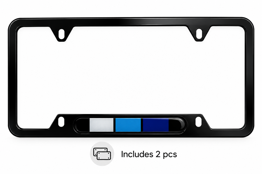 Suporte para Placa de Número Tamanho Padrão EUA Retro Azul