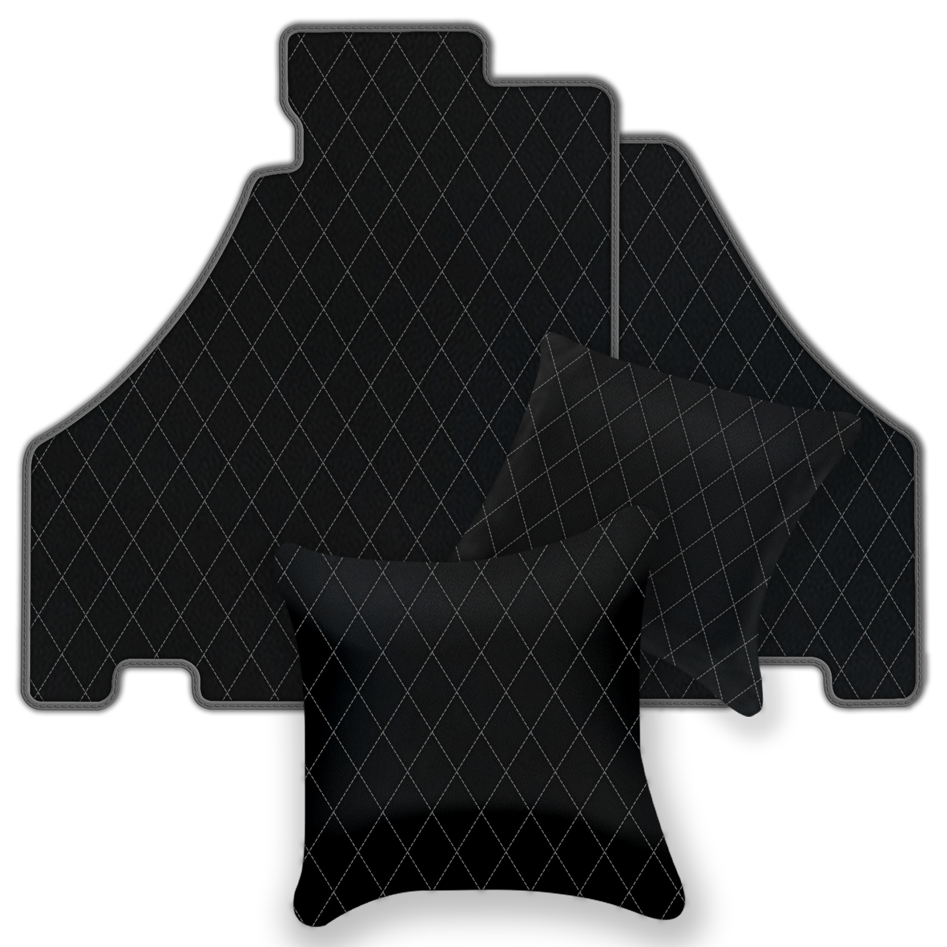 Premium Black Leather Floor Mats for Ferrari 360 (1999-2005)
