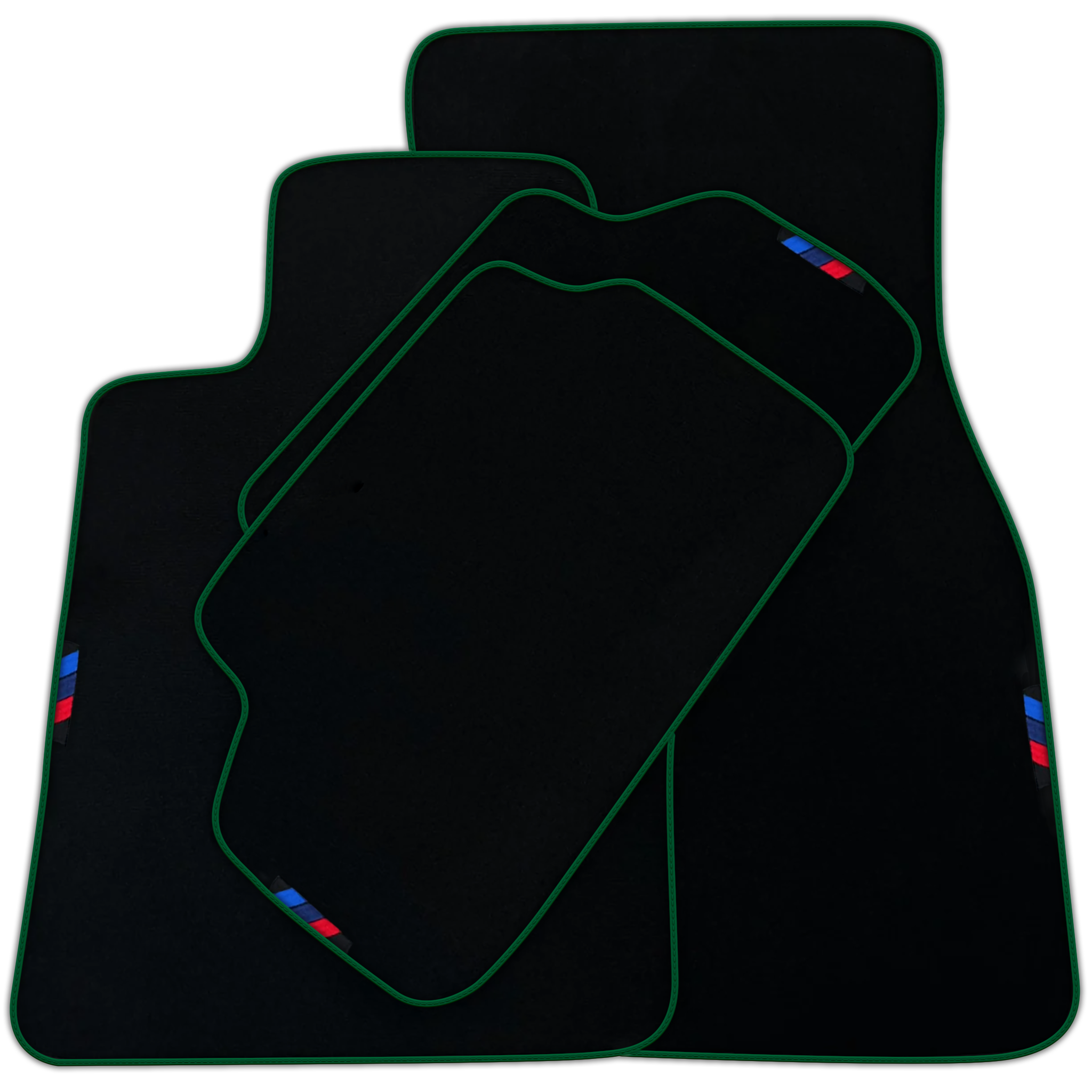 Black Floor Mats For BMW 5 Series G30 with German Flag | Various Trim Colors