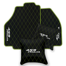 Premium Black Leather Floor Mats for Ferrari 458 Spider (2012-2015)