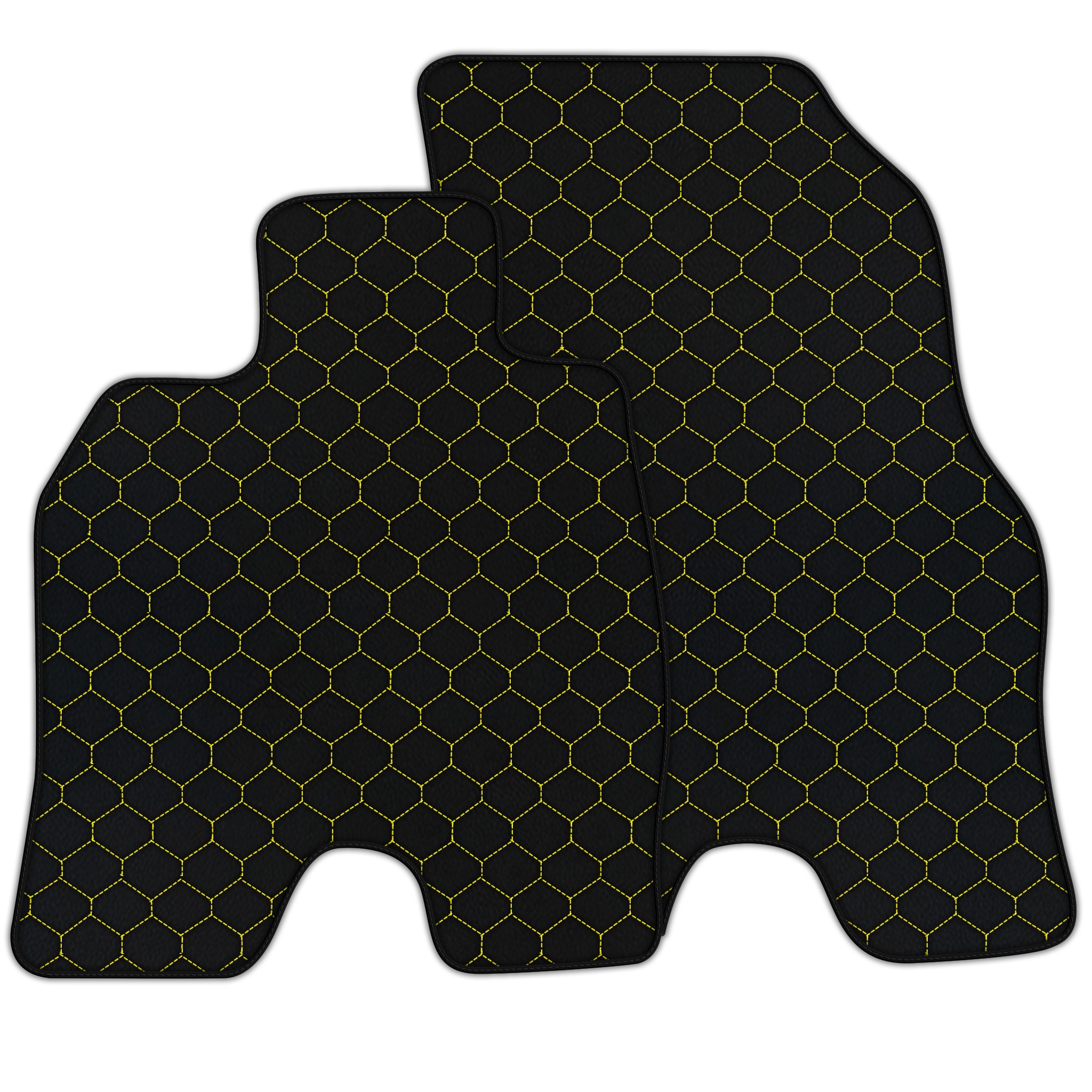 Customizable Leather Floor Mats with Hex Pattern for BMW i8 Series l12 I15