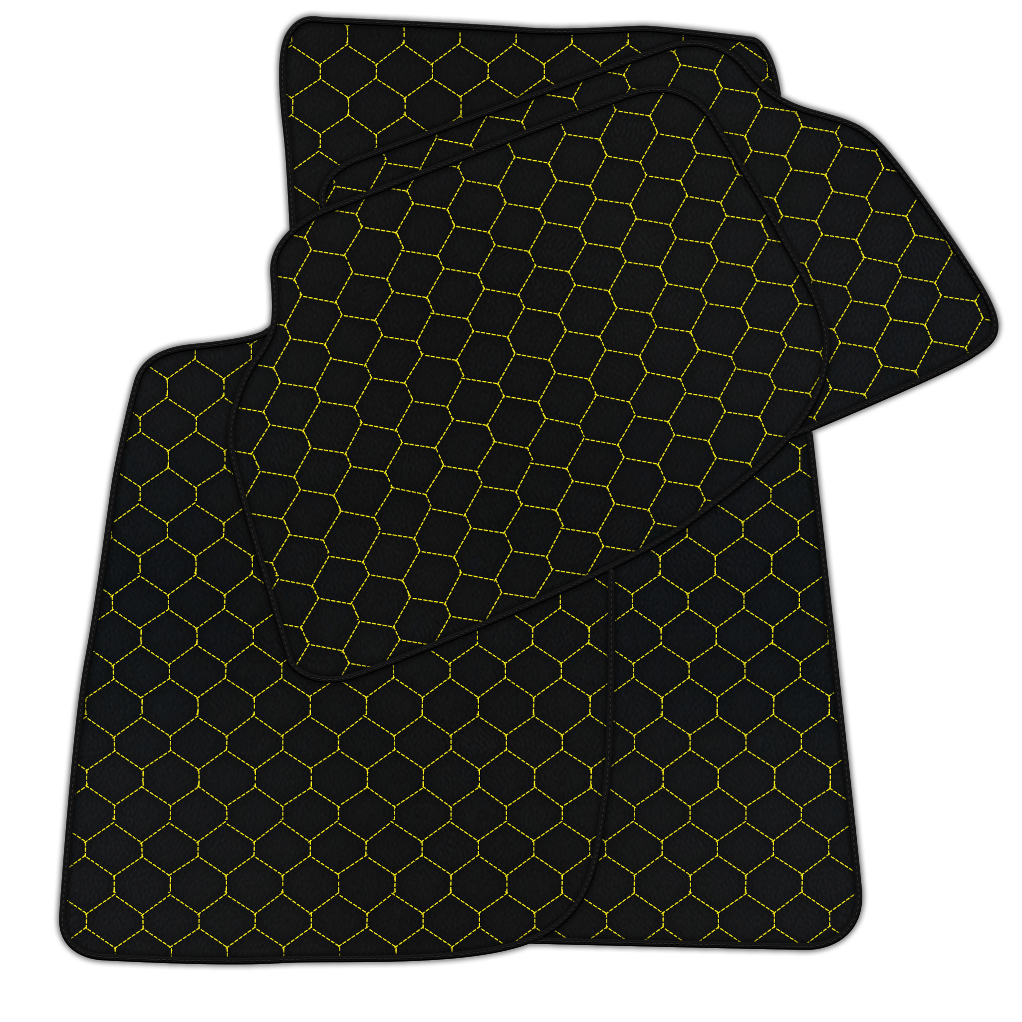 Customizable Leather Floor Mats with Hex Pattern for Bentley Continental GT (2018–2023)