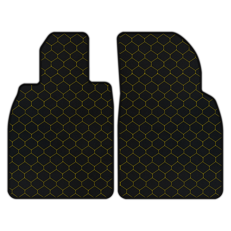 Tapetes de couro Sob medida com padrão hexagonal para Porsche 718 Boxster (2016-2023)