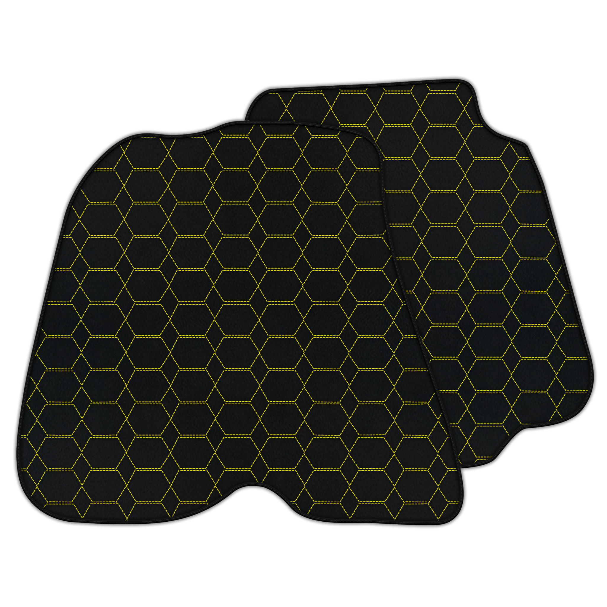 Customizable Leather Floor Mats with Hexagon Hex Pattern for Ferrari 812 Superfast (2018-2023)