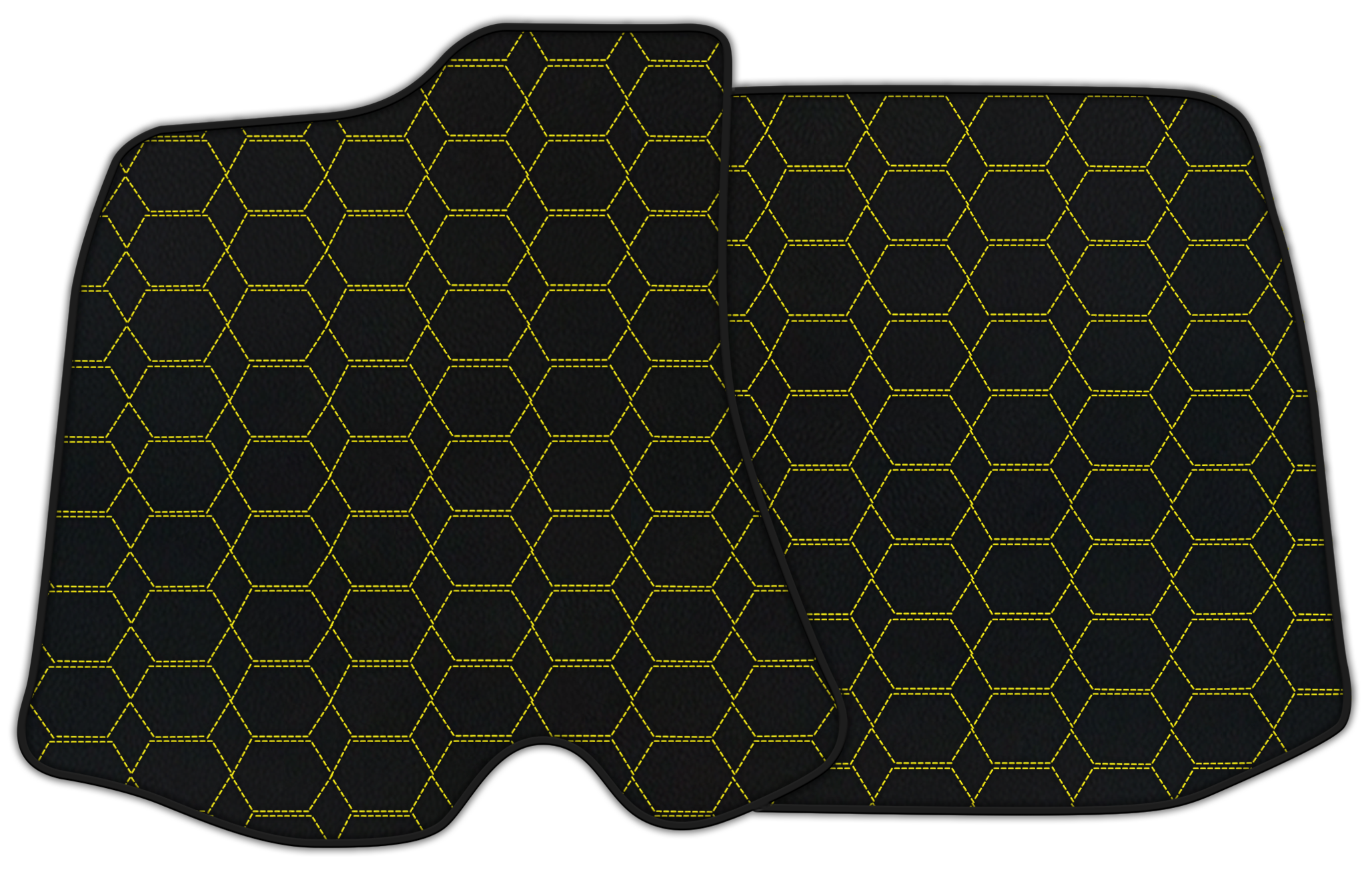 Customizable Leather Floor Mats with Hexagon Hex Pattern for Ferrari Roma (2021–2024)