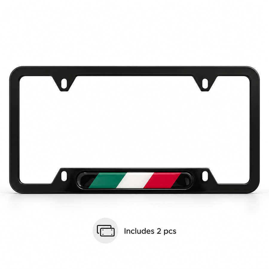 Suporte para Placa de Número Tamanho Padrão EUA Bandeira da Itália