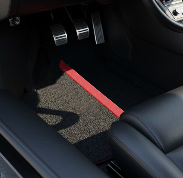 Customizable Leather Floor Mats with Triangle Pattern for Lamborghini Countach (1974–1990) - AutoWin