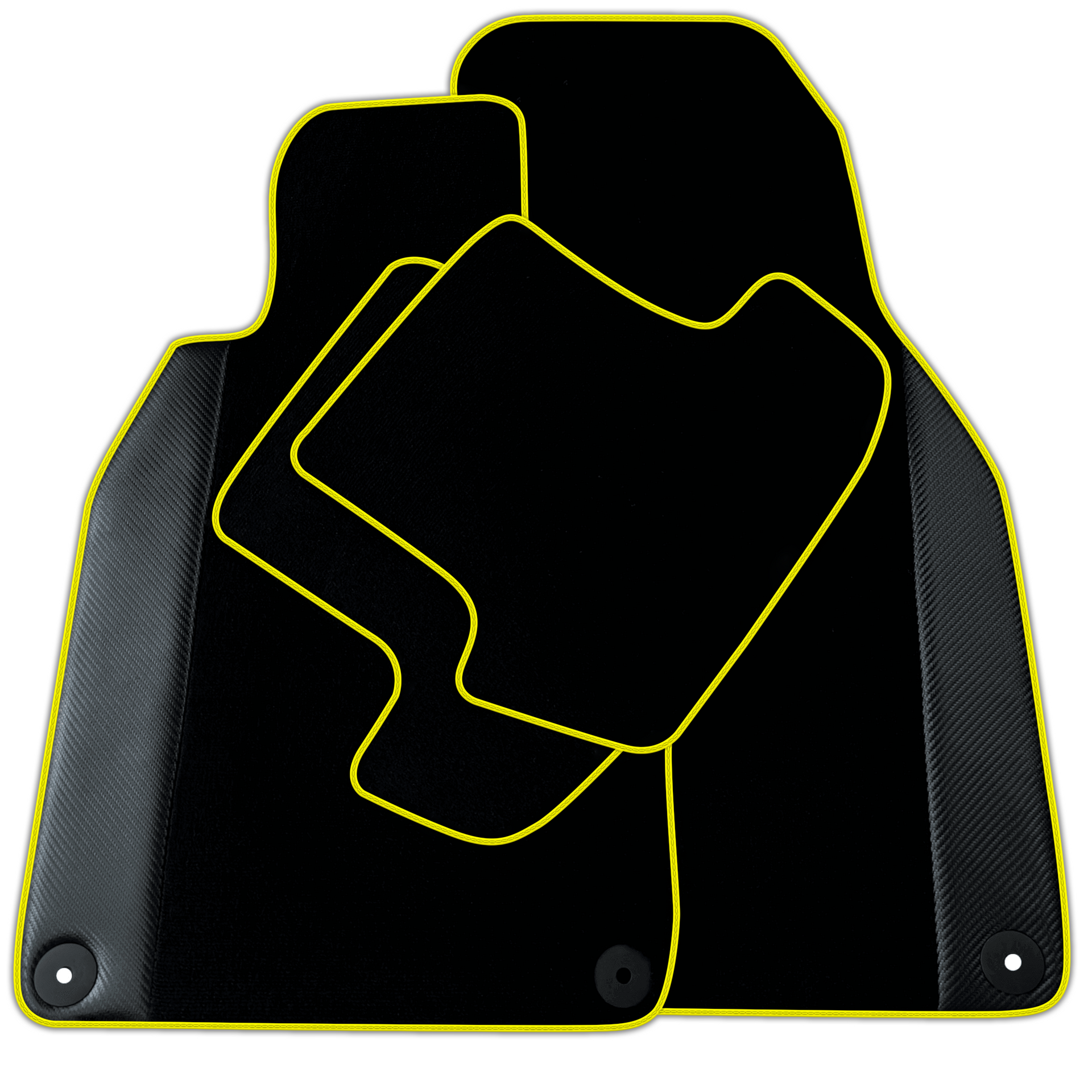 Black Floor Mats for Porsche Cayenne (2018-2023) with Carbon