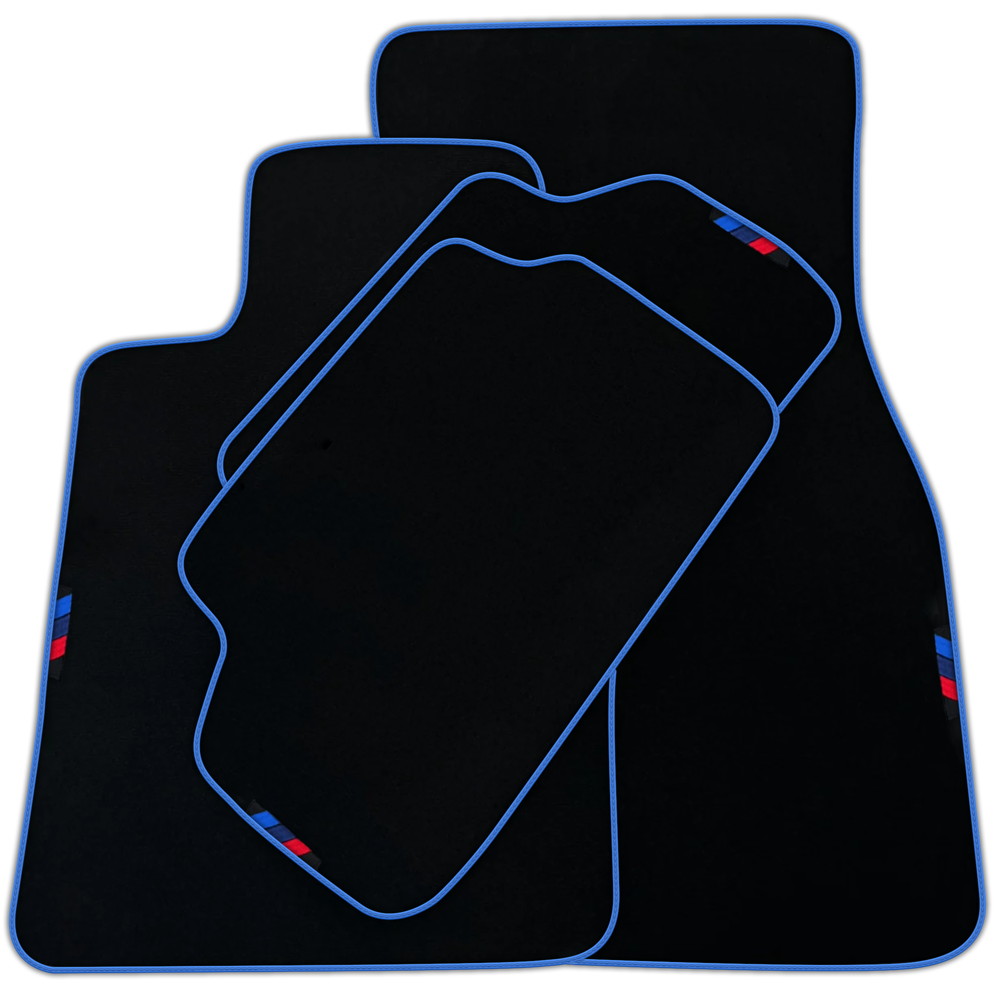 Black Floor Mats For BMW 5 Series G30 with German Flag | Various Trim Colors