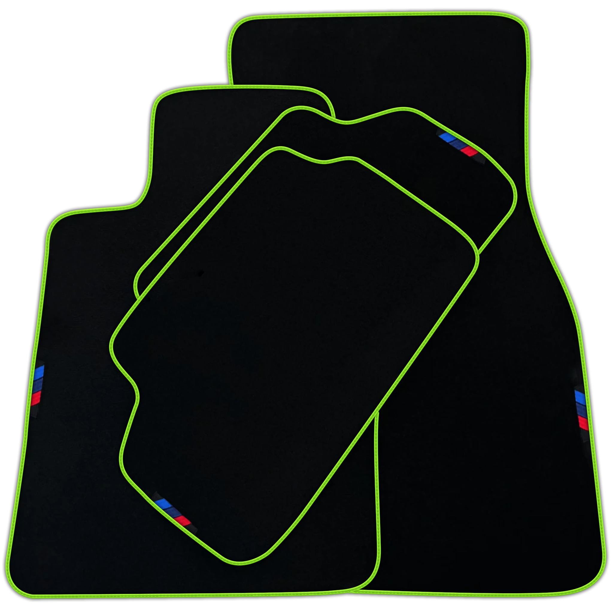 Black Floor Mats For BMW 5 Series G30 with German Flag | Various Trim Colors