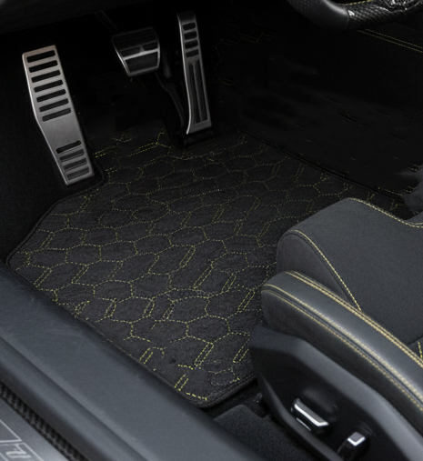 Customizable Leather Floor Mats with Triangle Pattern for Lamborghini Sian (2020-2022) - AutoWin