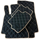 Customizable Black and Beige Trim Floor Mats For Mercedes Benz CLS-Class X218 Shooting Brake Facelift (2014-2018) - AutoWin