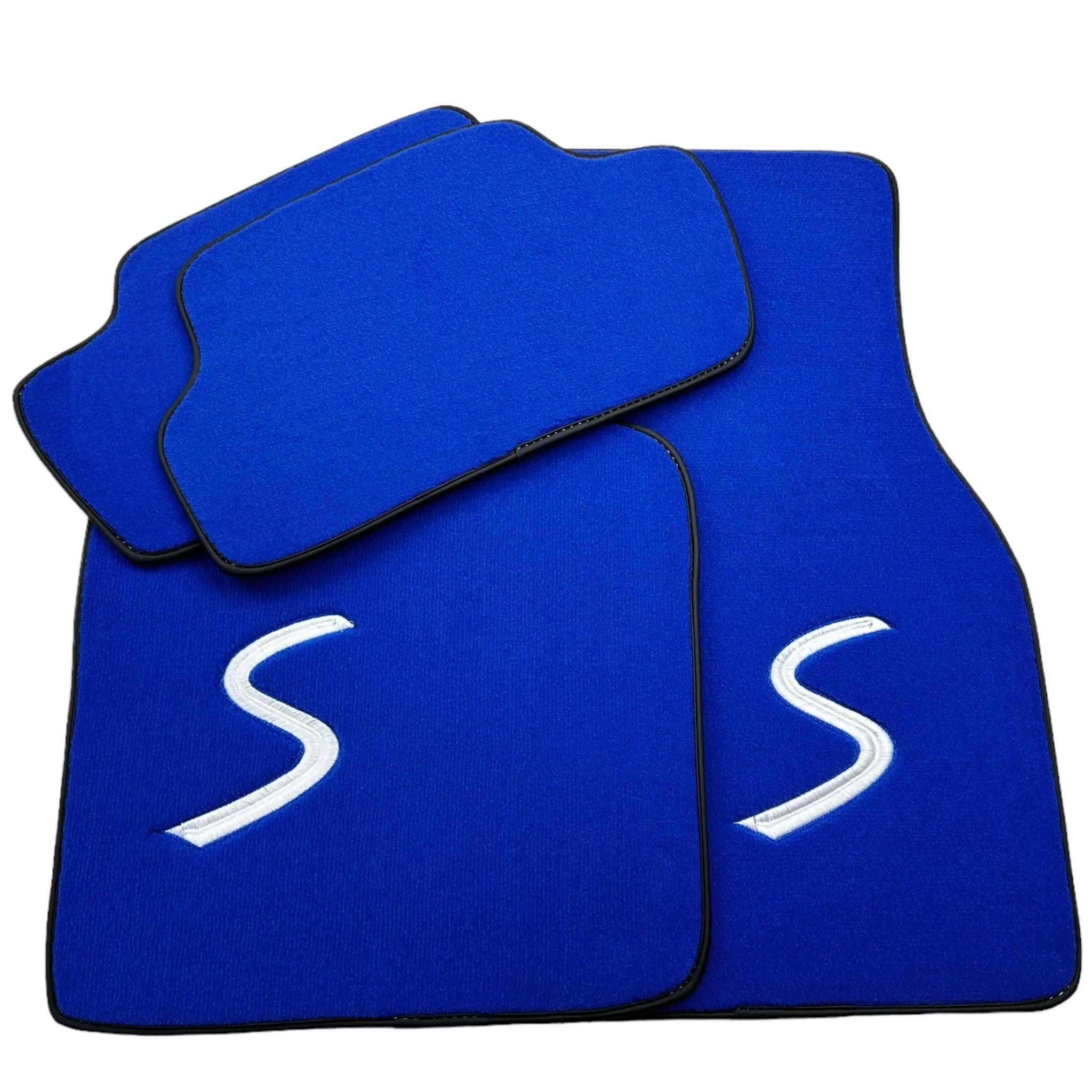 Blue Floor Mats for Mini Cooper / One Electric (2020-2023) - AutoWin