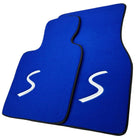 Blue Floor Mats for Mini Cooper / One Electric (2020-2023) - AutoWin