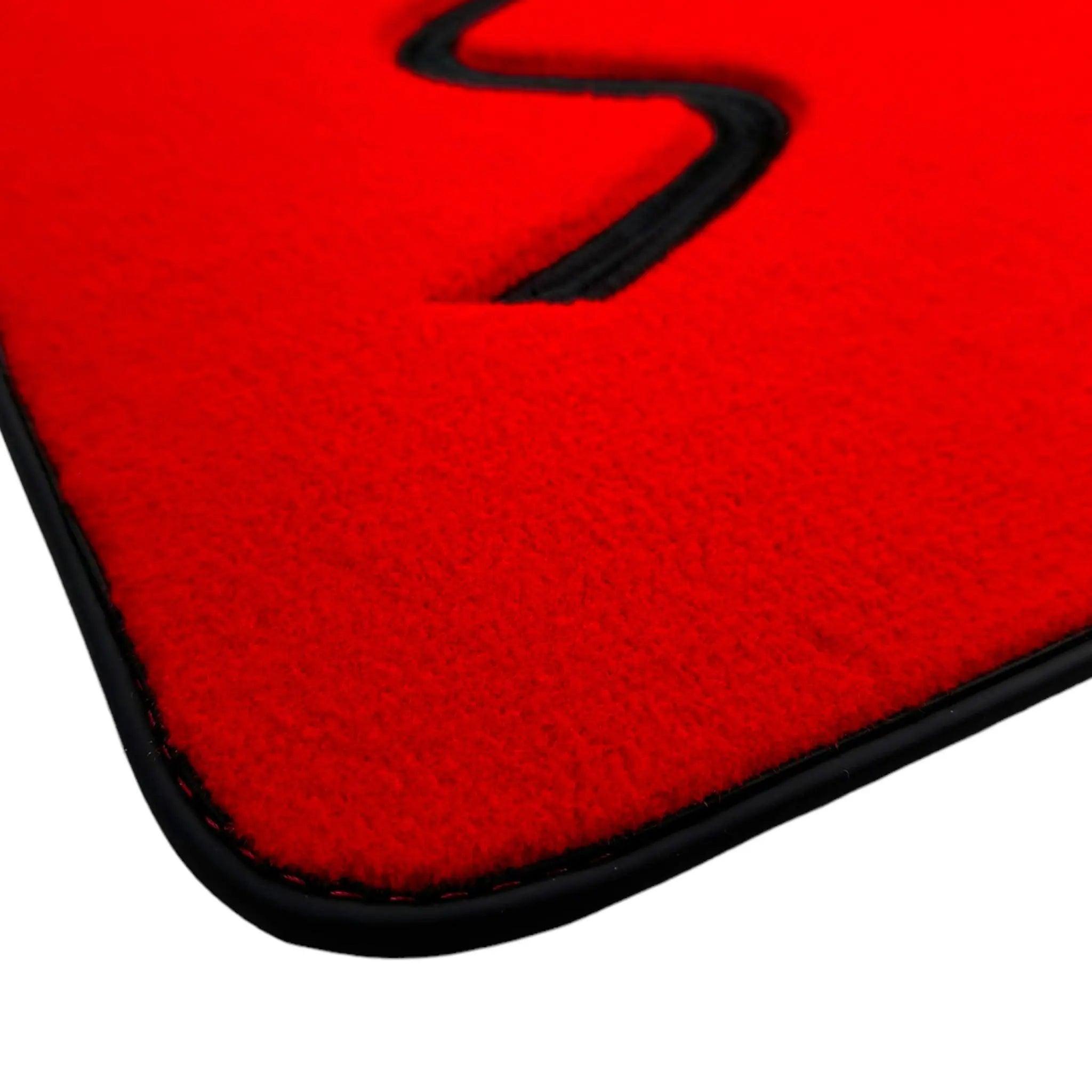 Red Floor Mats for Mini Cooper / One F56 3-Doors (2014-2023) - AutoWin