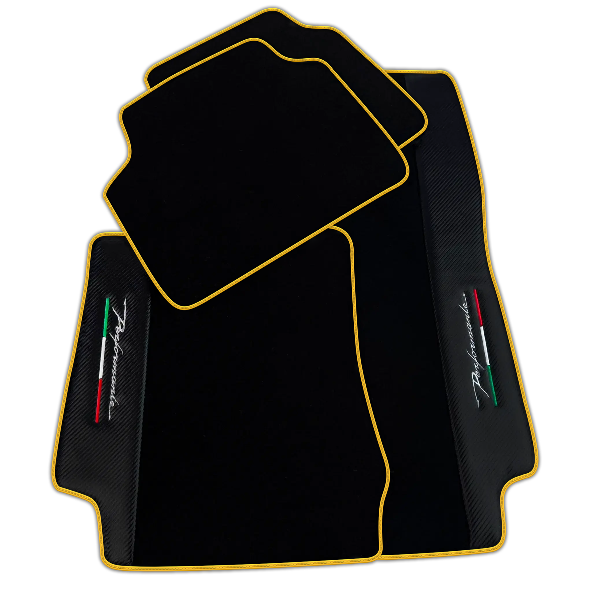 Carbon Fiber Black Floor Mats for Alfa Romeo Giulia (1962-1978) | Performante