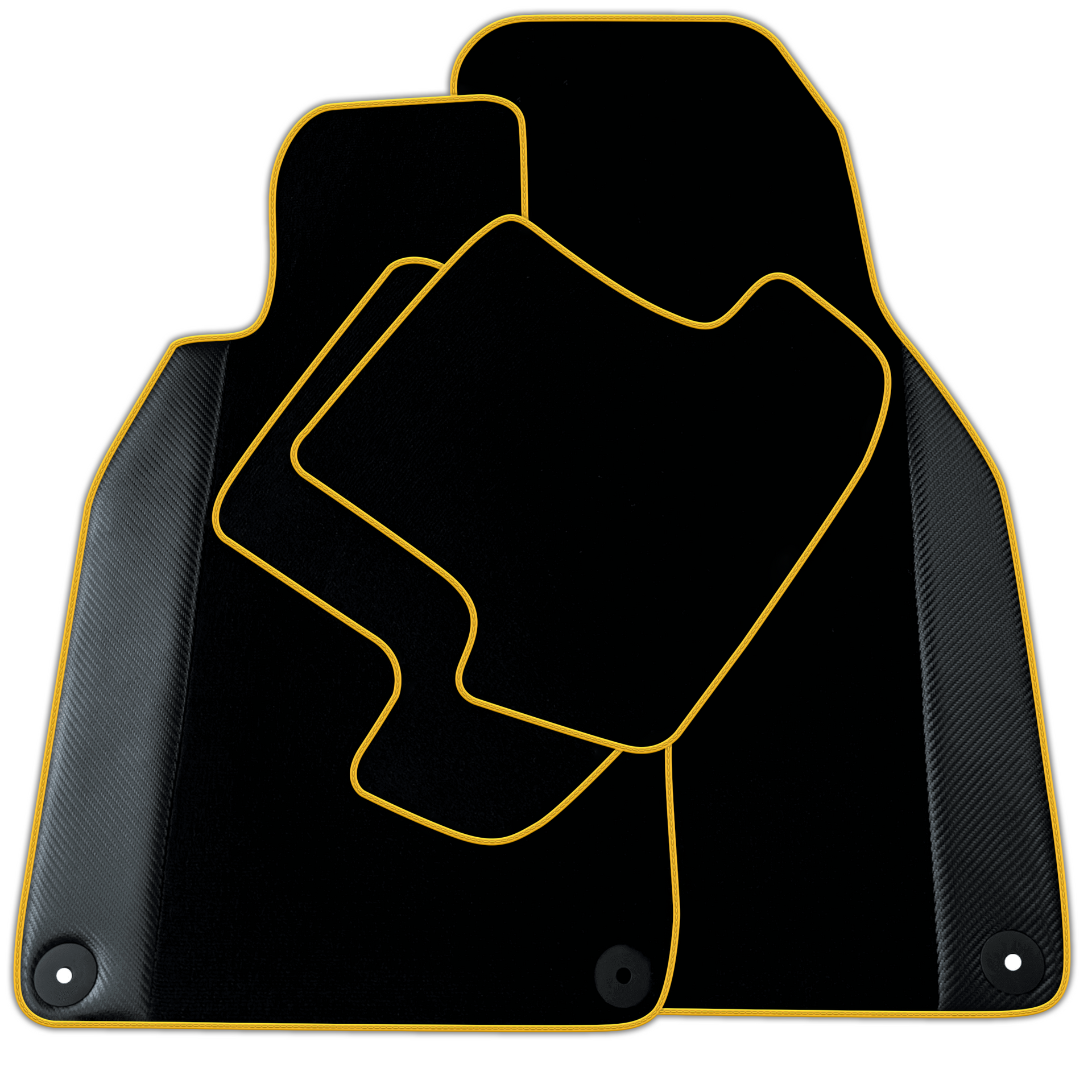 Black Floor Mats for Porsche Cayenne (2018-2023) with Carbon