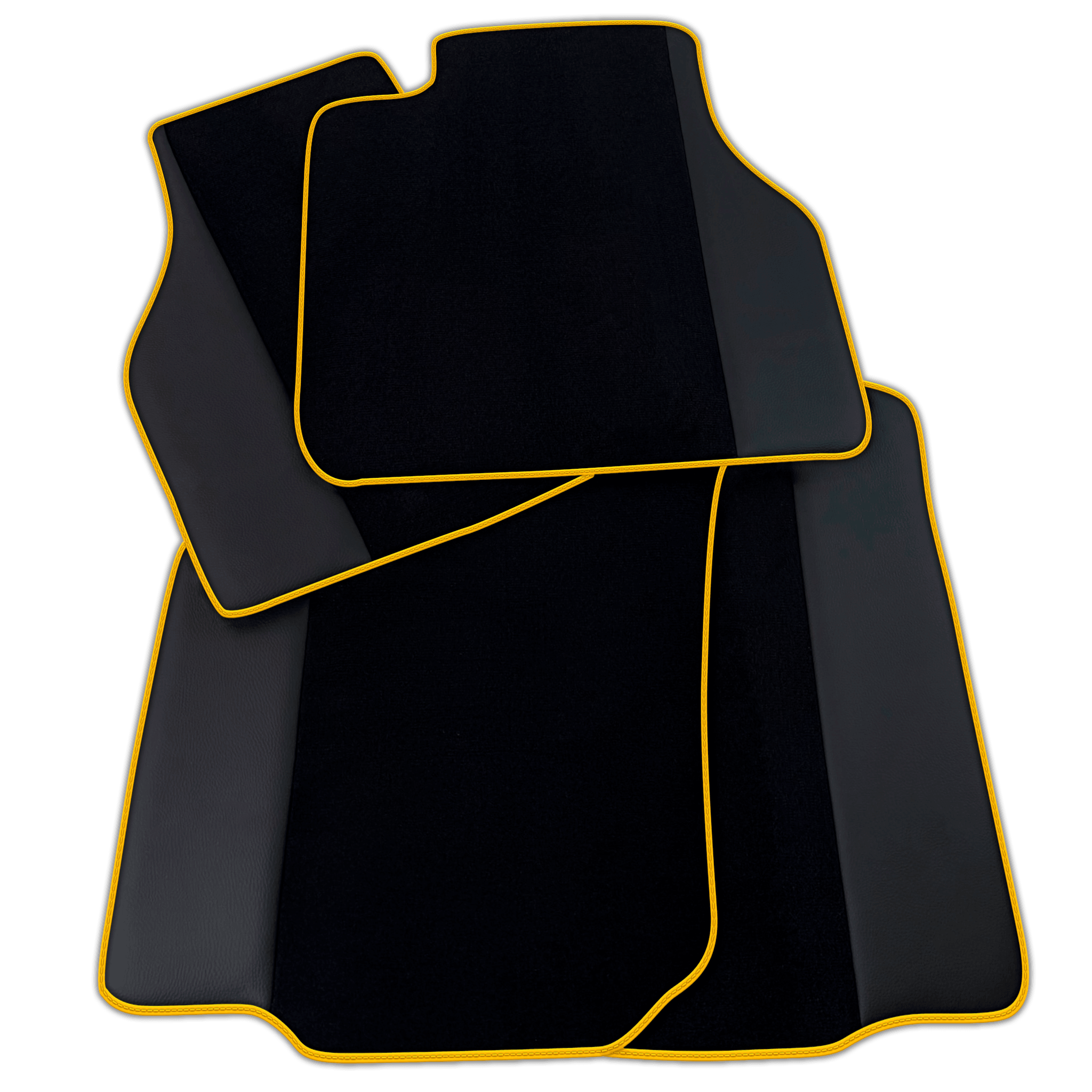 Customizable Black Floor Mats for Bentley Flying Spur 2013-2019 with Leather