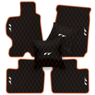 Luxury Black Leather Floor Mats for Ferrari Roma (2021-2024)