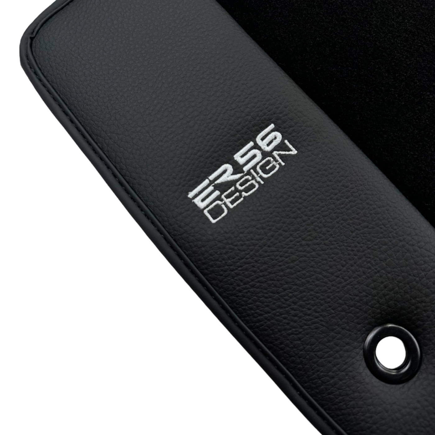 ER56 Design Black Floor Mats for Jeep WK2 (2011-2023) Single Fixation with Leather