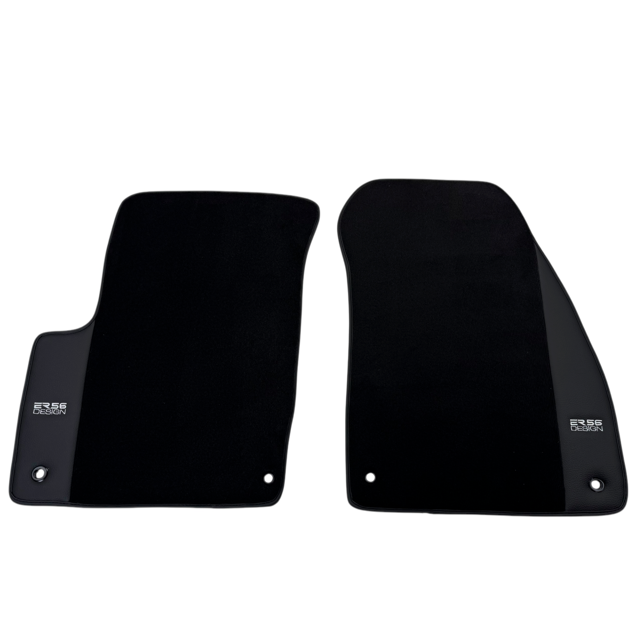 ER56 Design Black Floor Mats for Jeep Compass (2020-2024) Plug-in Hybrid with Leather