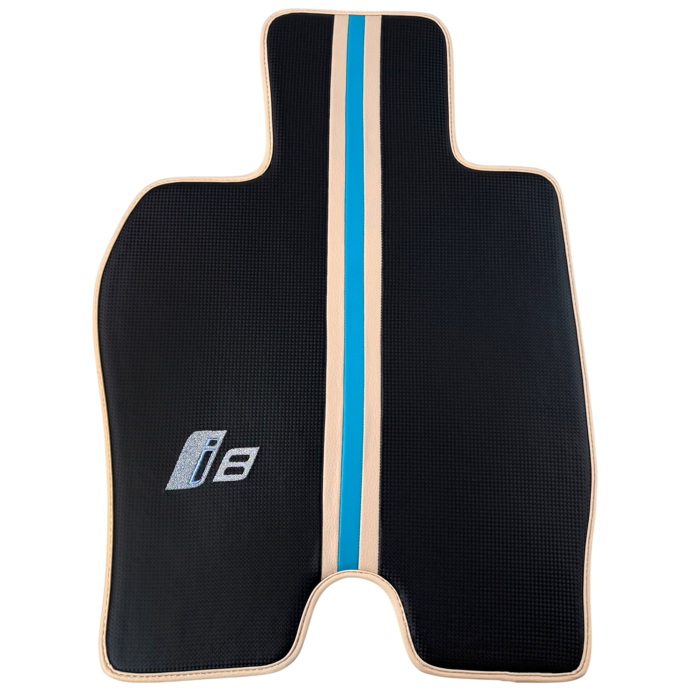 Carbon Fiber Floor Mats for BMW i8 Series L12 L15 | Cream Leather