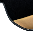 Italian Edition Black Floor Mats for Lamborghini Urus (2018-2026) with Gold Leather Border