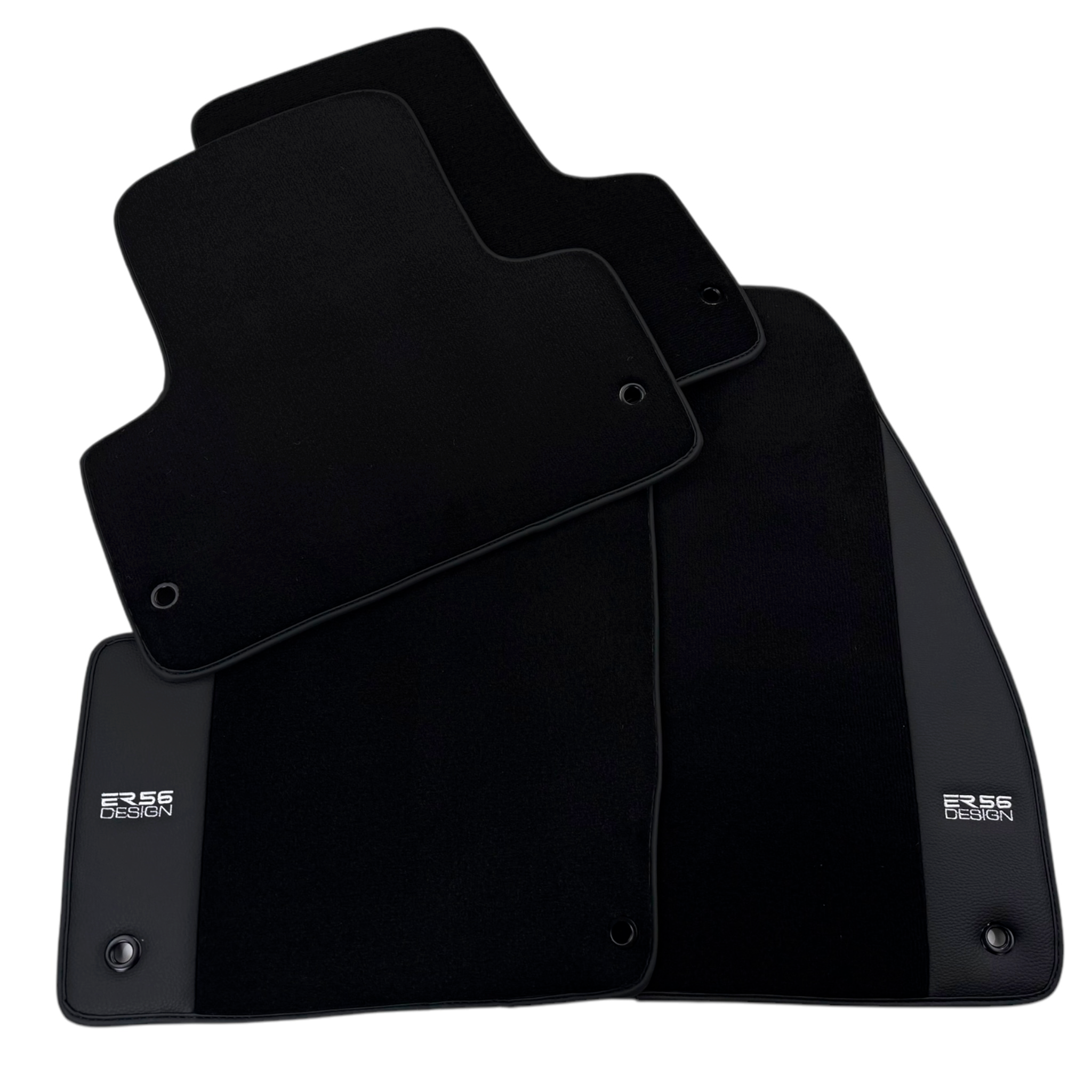 ER56 Design Black Floor Mats for Lincoln MKX (2011-2015) SUV with Leather