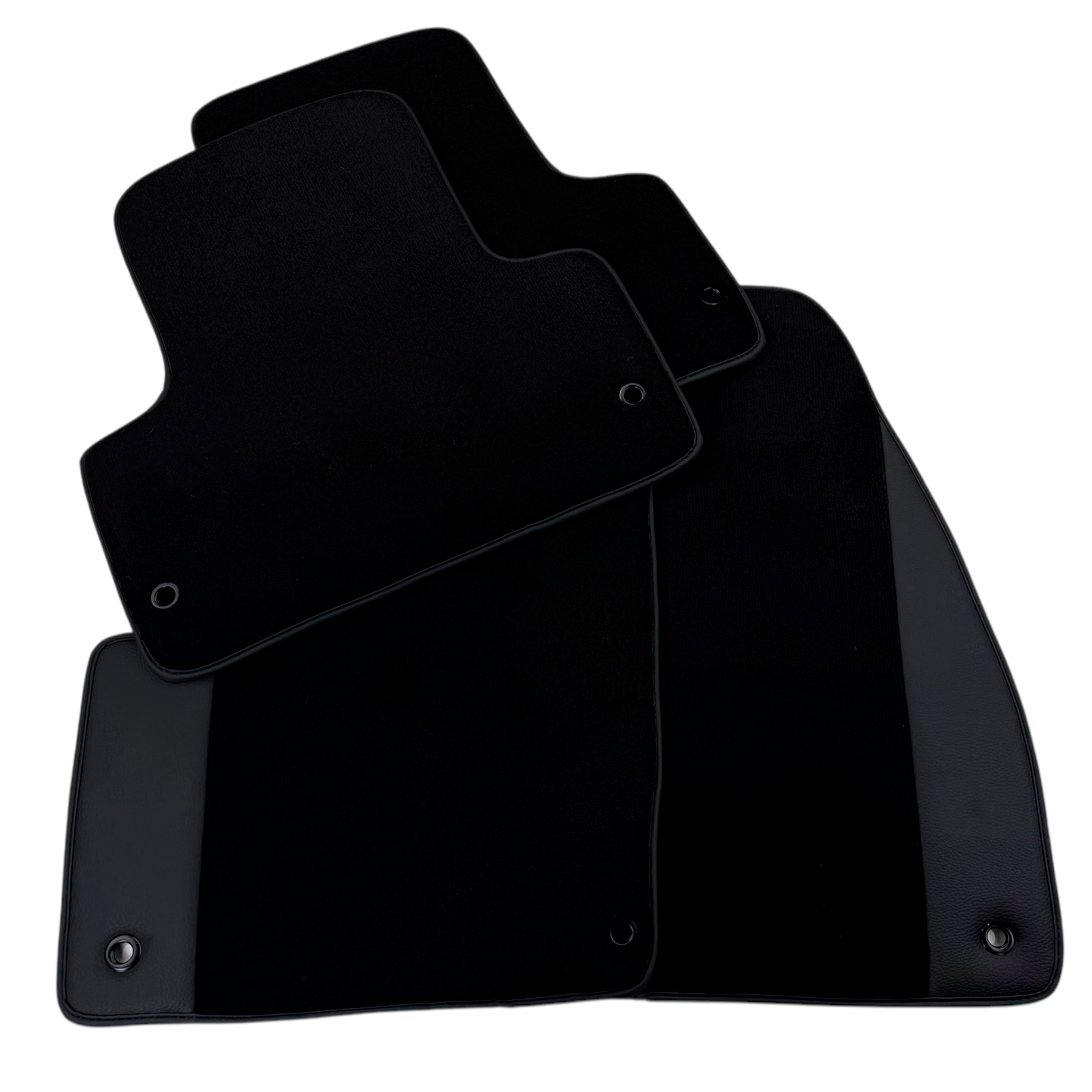 Black Floor Mats for Jeep Compass (2020-2024) Plug-in Hybrid with Leather | AutoWin