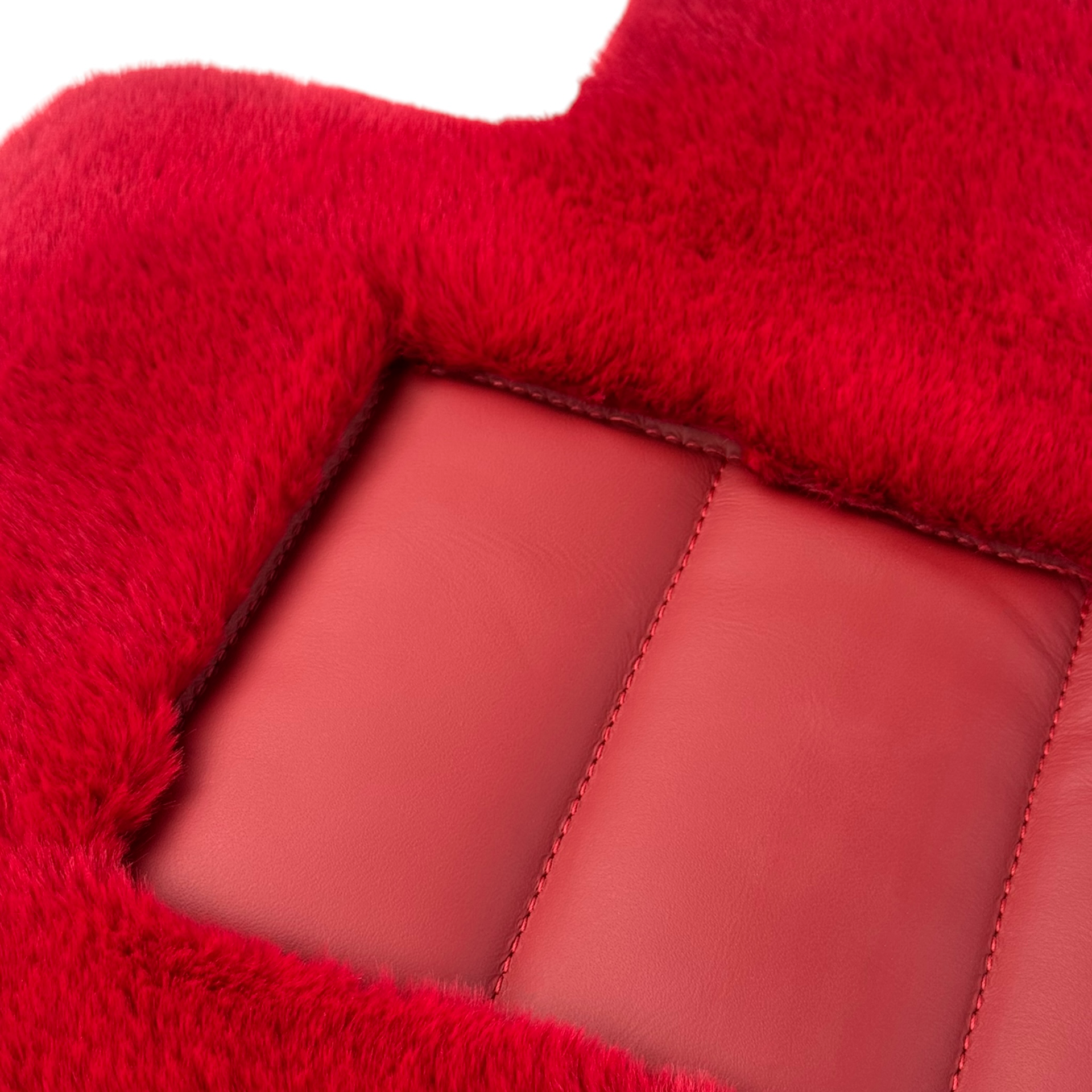 Red Sheepskin Floor Mats For Rolls Royce Ghost Series I (2010–2020) Er56 Design Brand