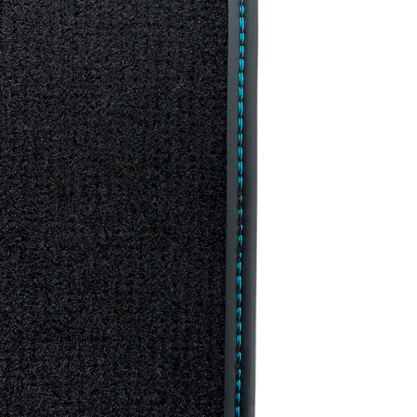 Black Floor Mats for Lamborghini Aventador SVJ with Blue Leather