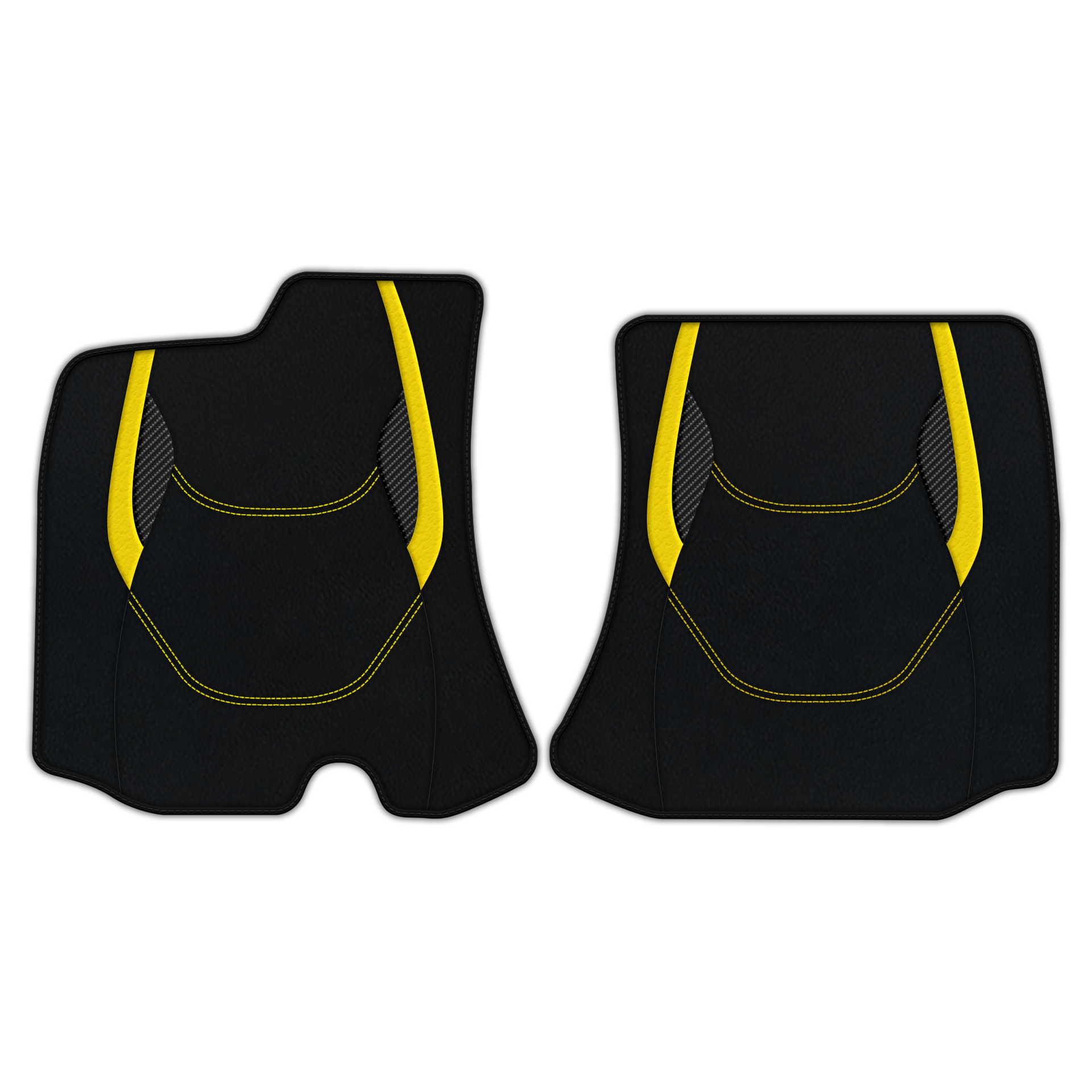 Tapetes de carro de couro personalizáveis com padrão hexagonal vertical para Ferrari Portofino (2018–2023) - AutoWin