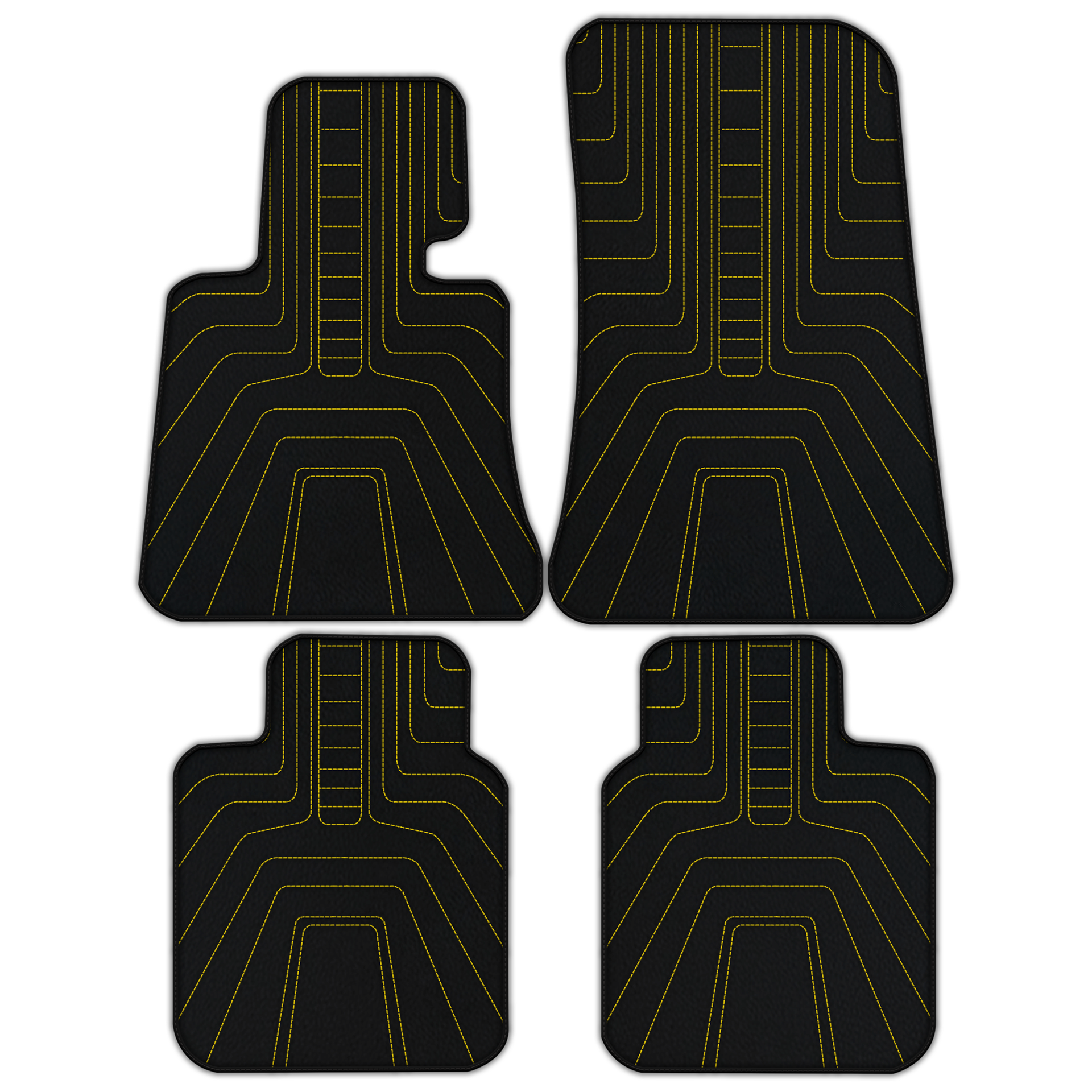 Tapetes de carro de couro personalizáveis com padrão hexagonal vertical para Rolls Royce Phantom Drophead Coupe (2007-2016) - AutoWin