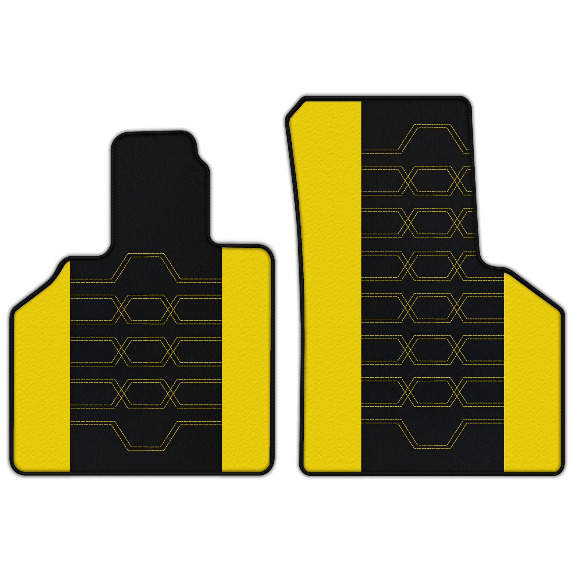 Customizable Leather Floor Mats with Square Pattern for Lamborghini Gallardo (2004-2014) - AutoWin