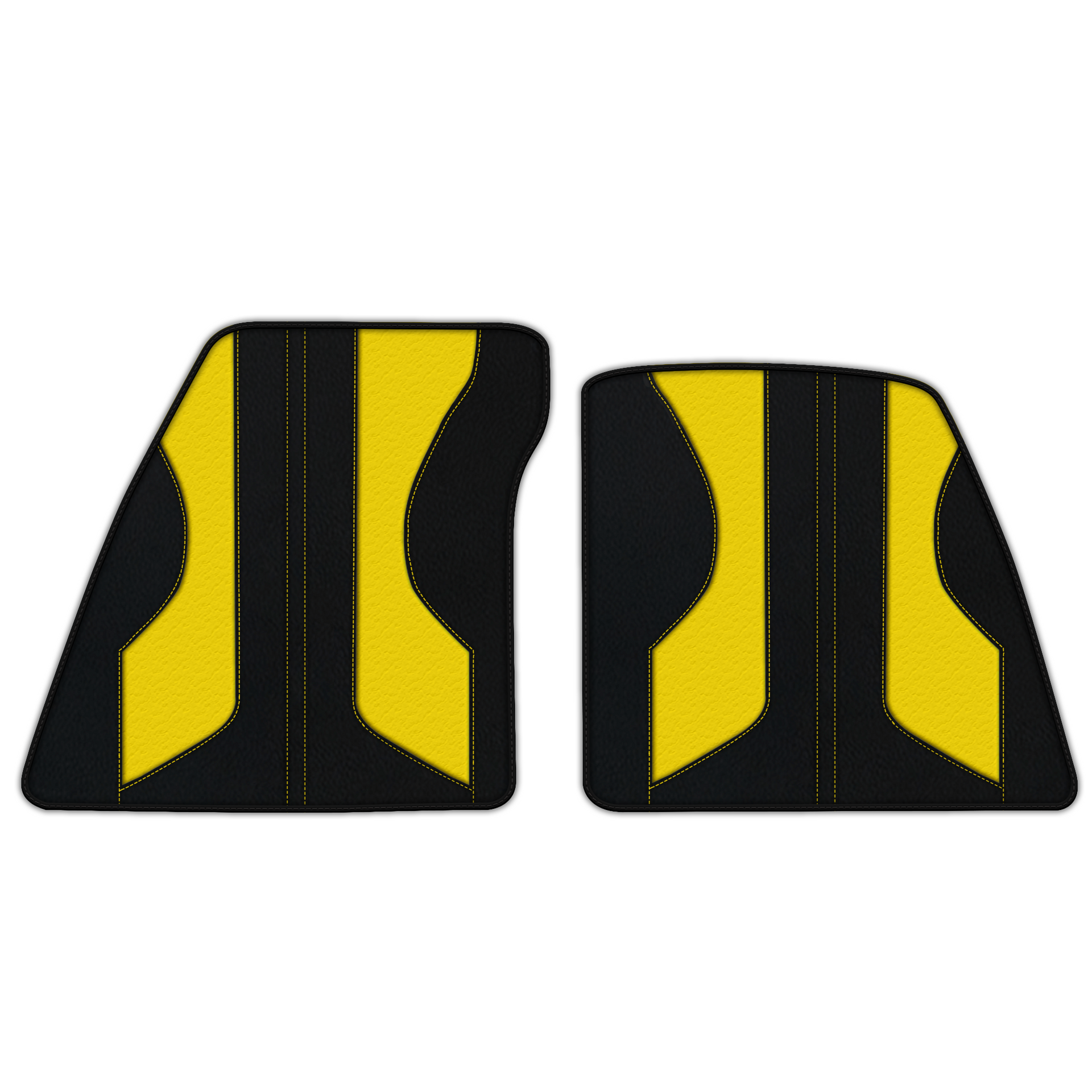 Tapetes de carro de couro personalizáveis com padrão hexagonal entrelaçado para Ferrari 296 GTS (2022-2025) - AutoWin