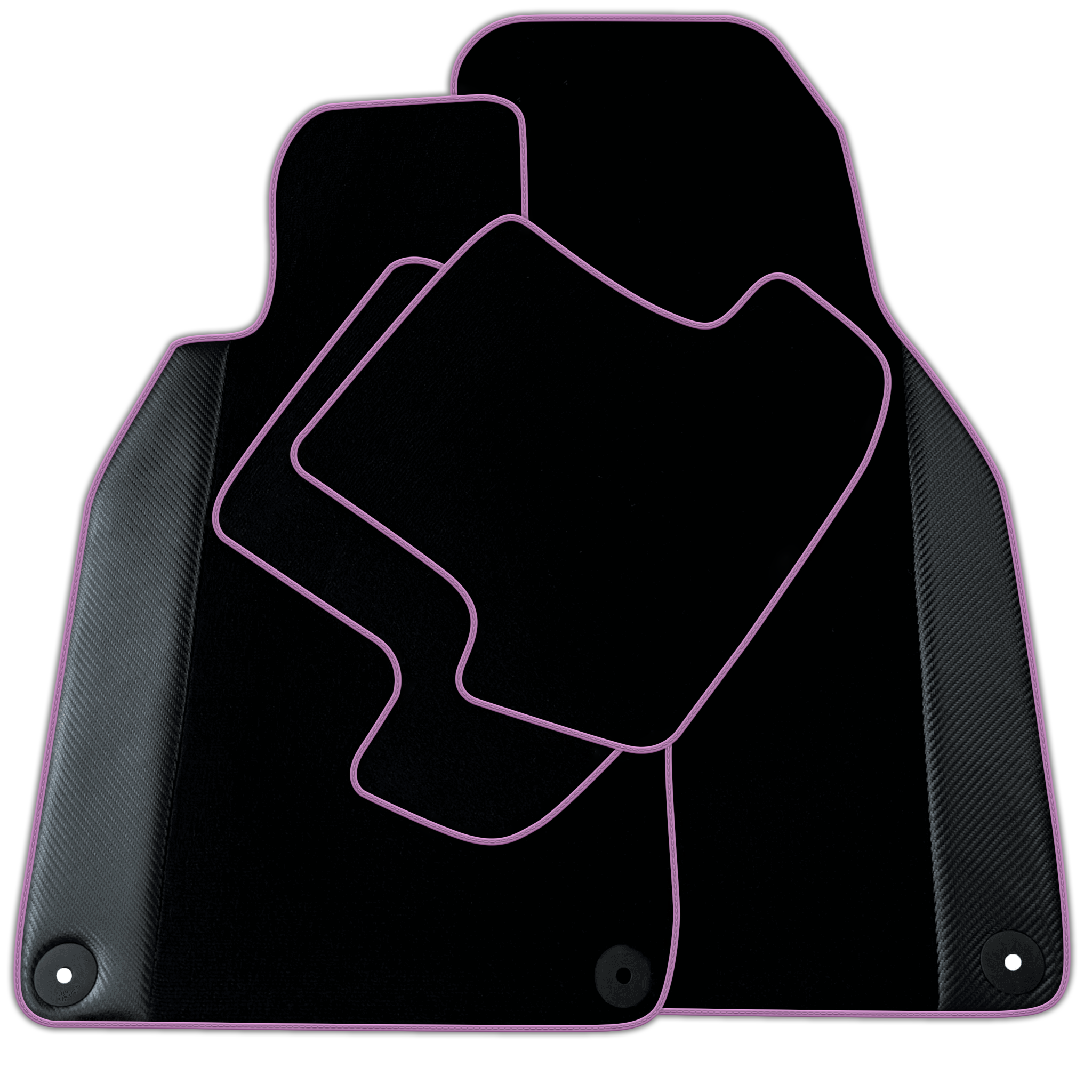 Black Floor Mats for Porsche Cayenne (2003-2010) with Carbon