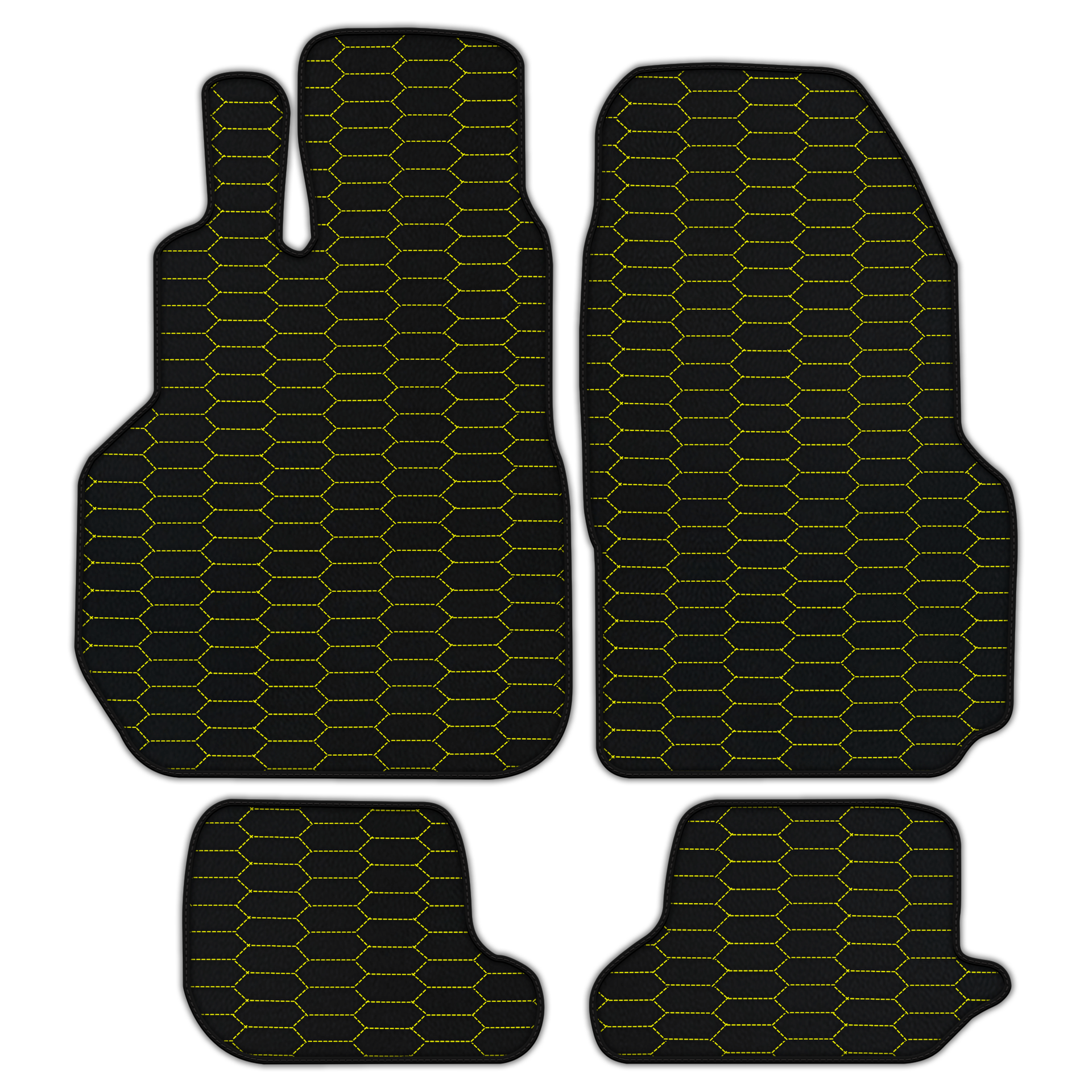 Customizable Leather Floor Mats with Raptor Hex Pattern for Nissan GT-R (2009-2023)