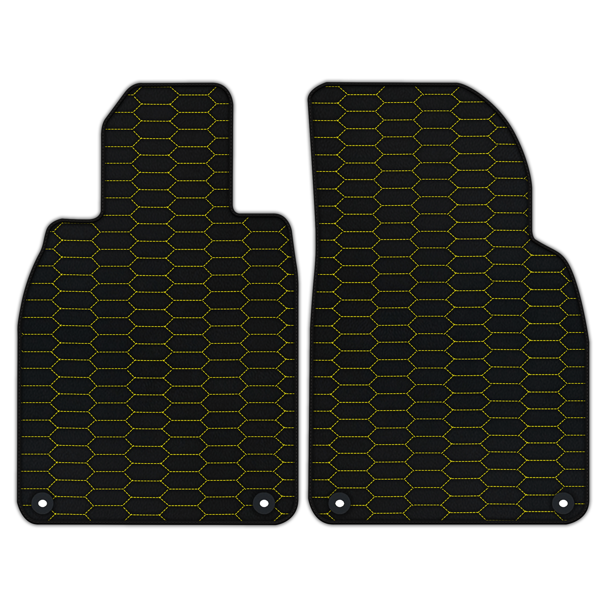 Customizable Leather Floor Mats with Raptor Hex Pattern for Porsche Cayman 987 (2009-2012)