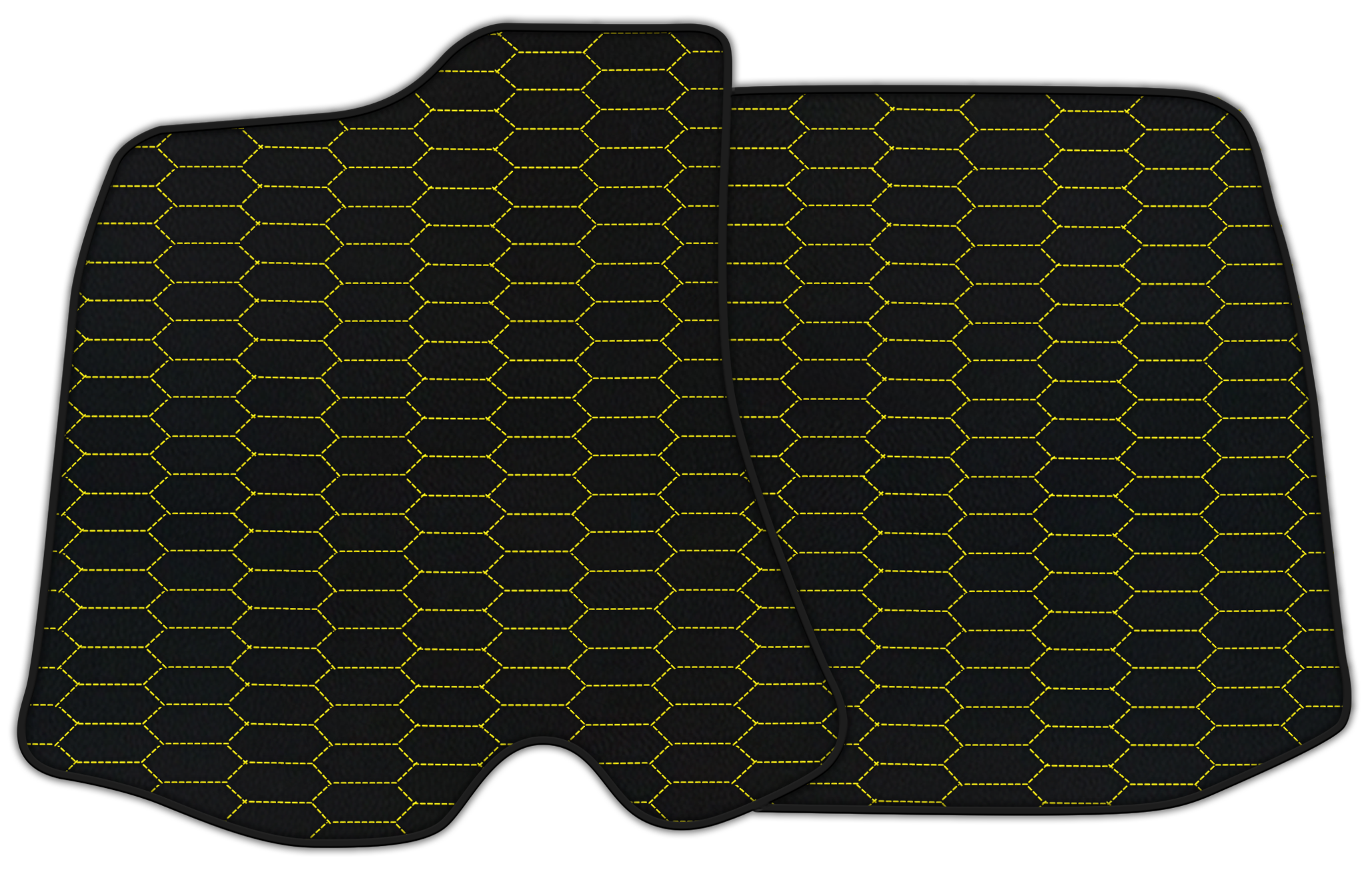 Customizable Leather Floor Mats with Raptor Hex Pattern for Ferrari Roma (2021–2024)
