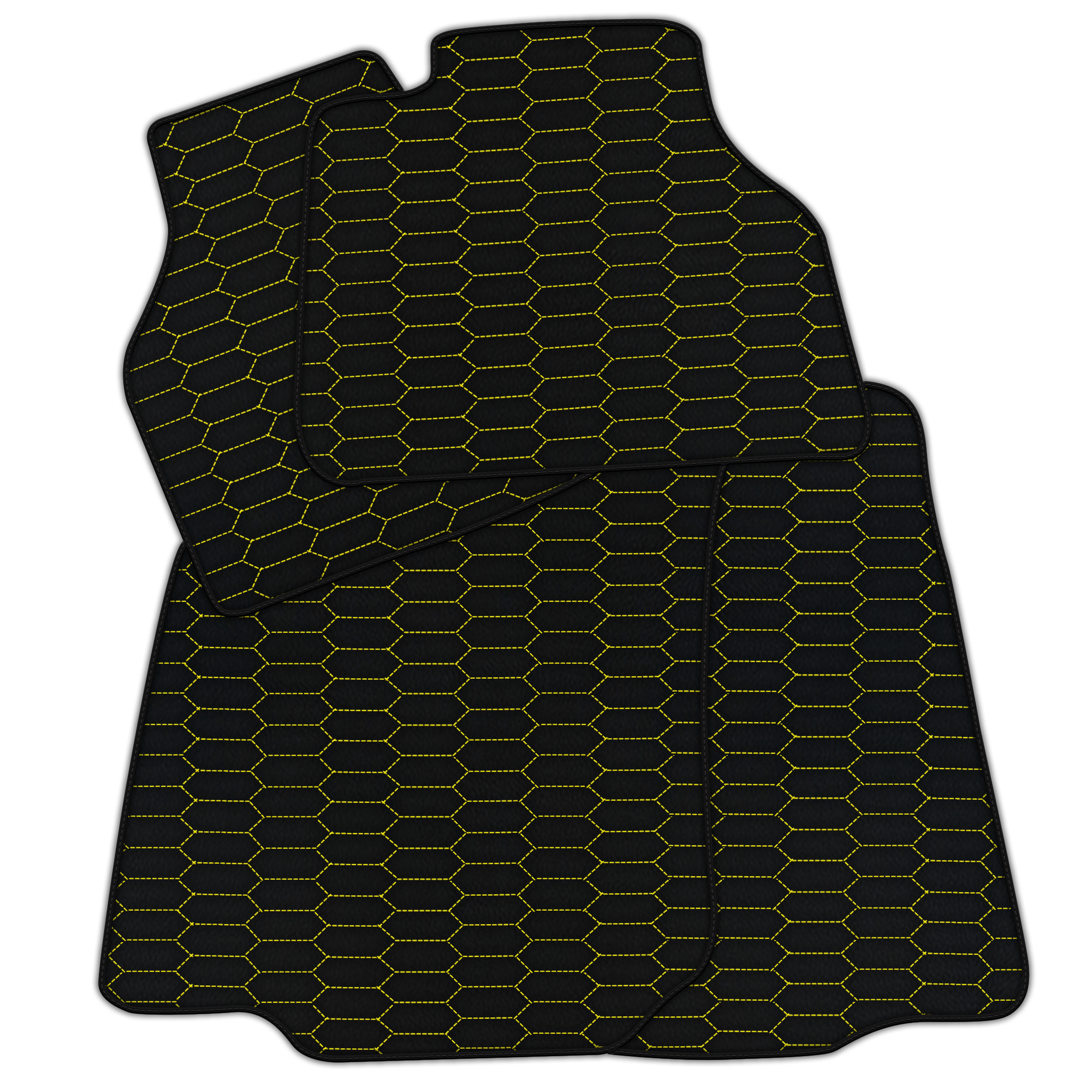 Customizable Leather Floor Mats with Raptor Hex Pattern for Bentley Flying Spur (2019-2023)