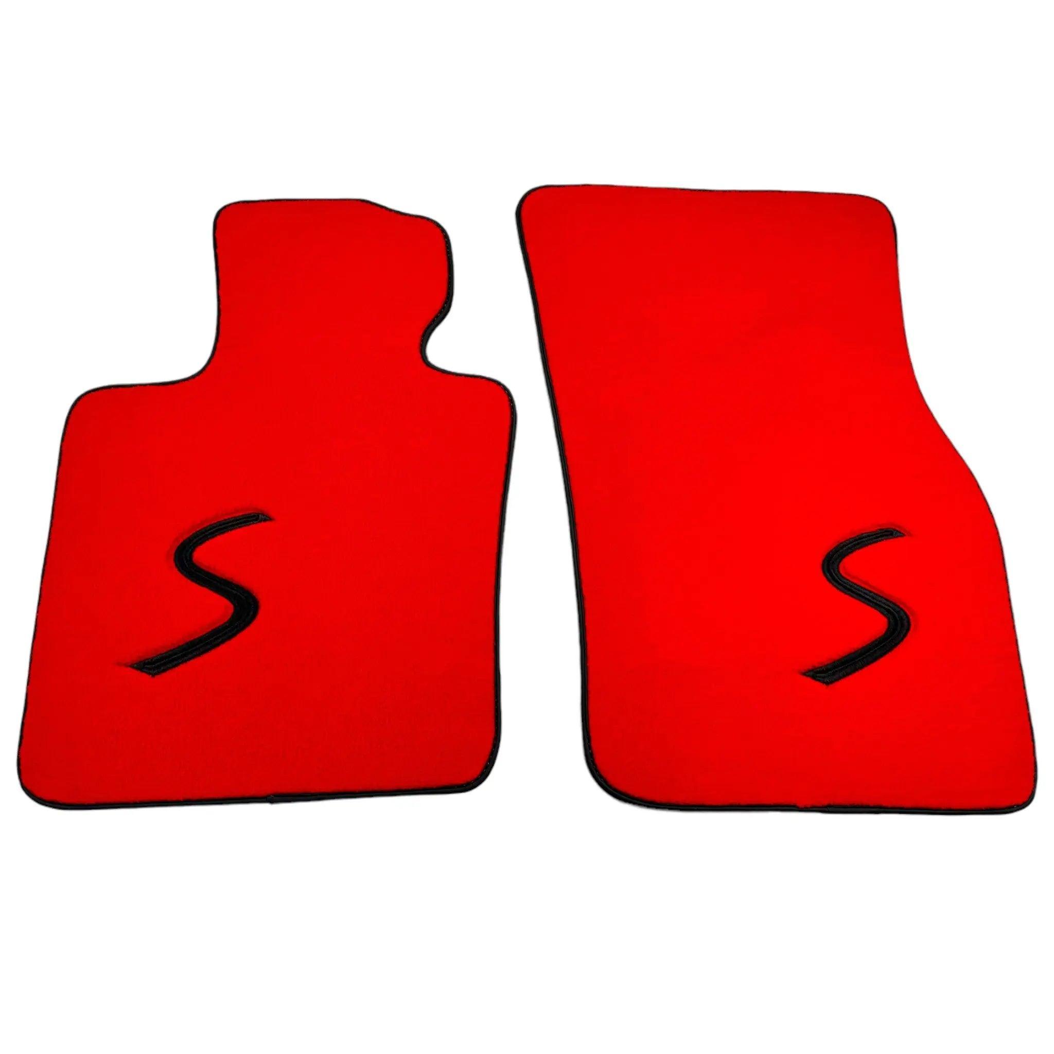 Red Floor Mats for Mini Cabrio F57 Convertible (2016-2023) - AutoWin