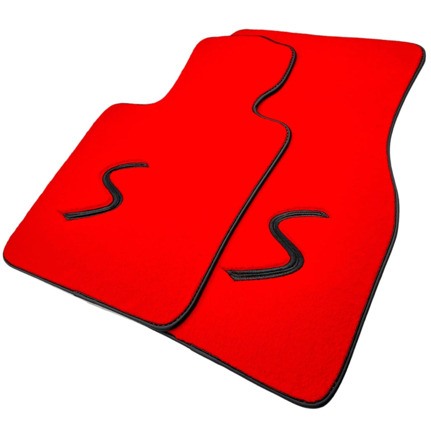 Red Floor Mats for Mini Cabrio F57 Convertible (2016-2023) - AutoWin