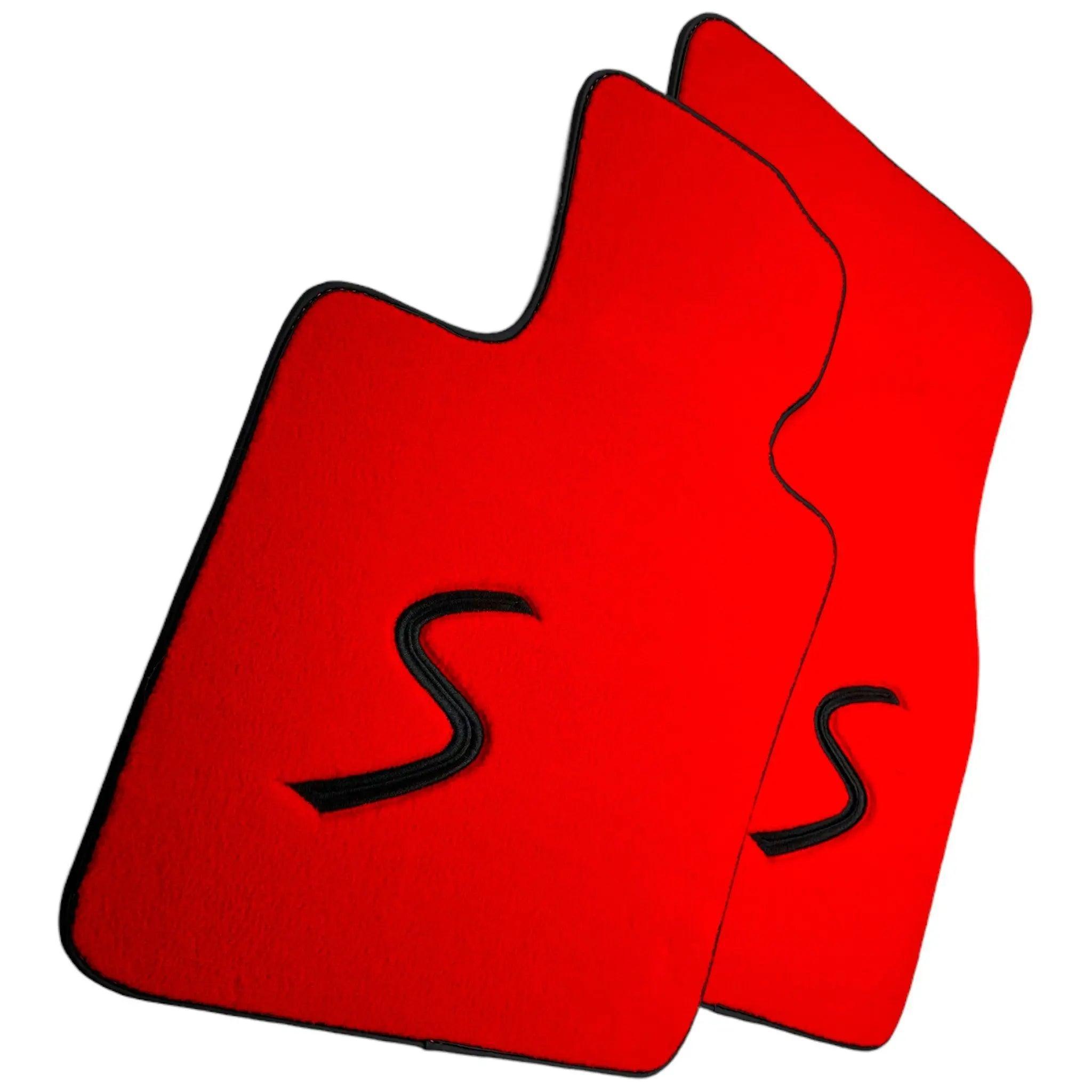 Red Floor Mats for Mini Cabrio F57 Convertible (2016-2023) - AutoWin