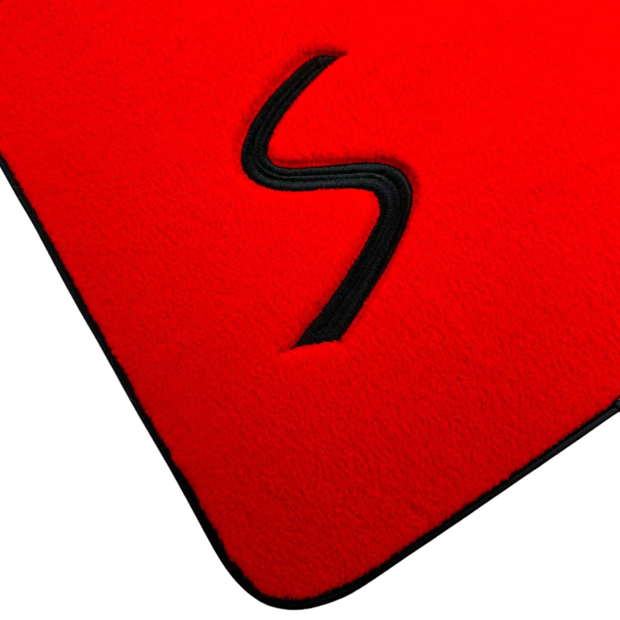 Red Floor Mats for Mini Cabrio F57 Convertible (2016-2023) - AutoWin