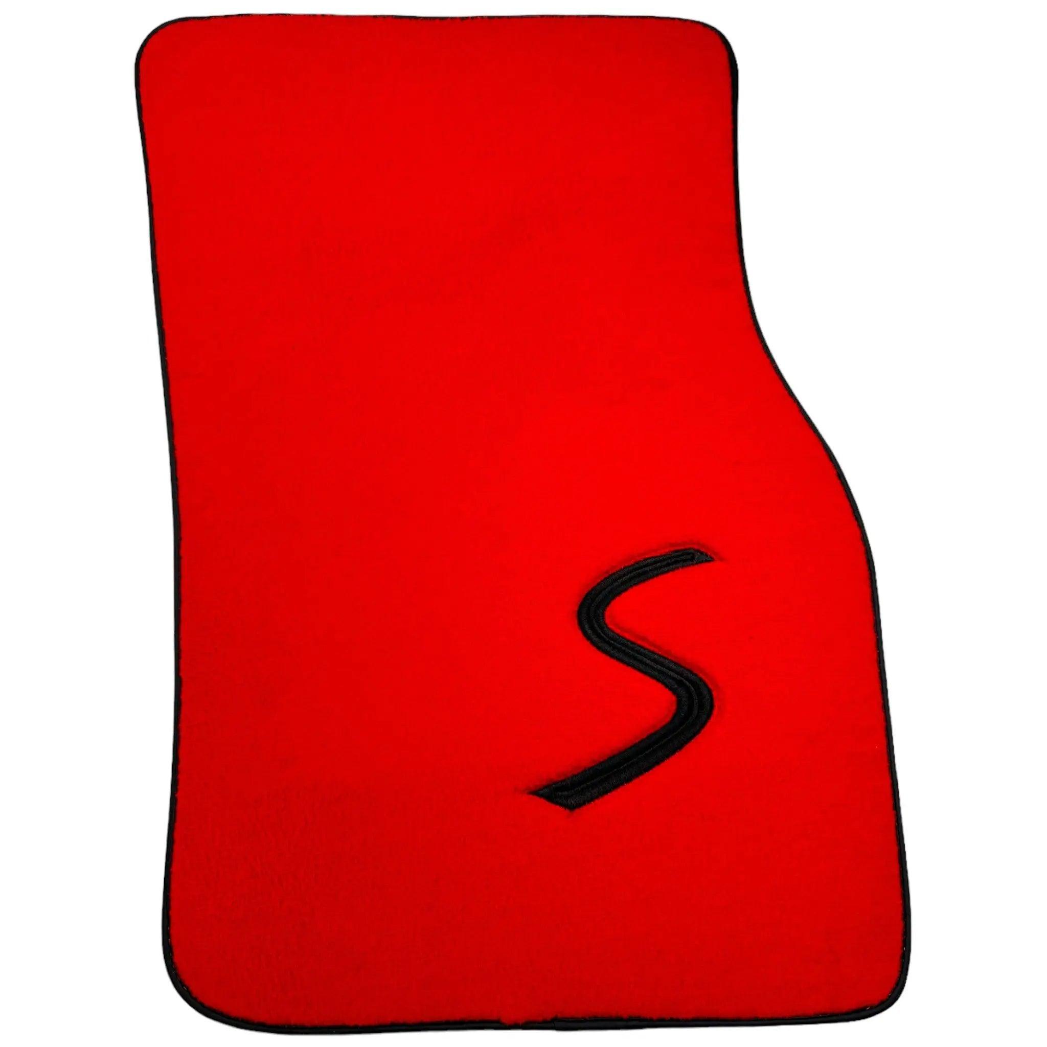 Red Floor Mats for Mini Cabrio R56 Convertible (2009-2016) - AutoWin