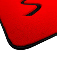 Red Floor Mats for Mini Cabrio R56 Convertible (2009-2016) - AutoWin