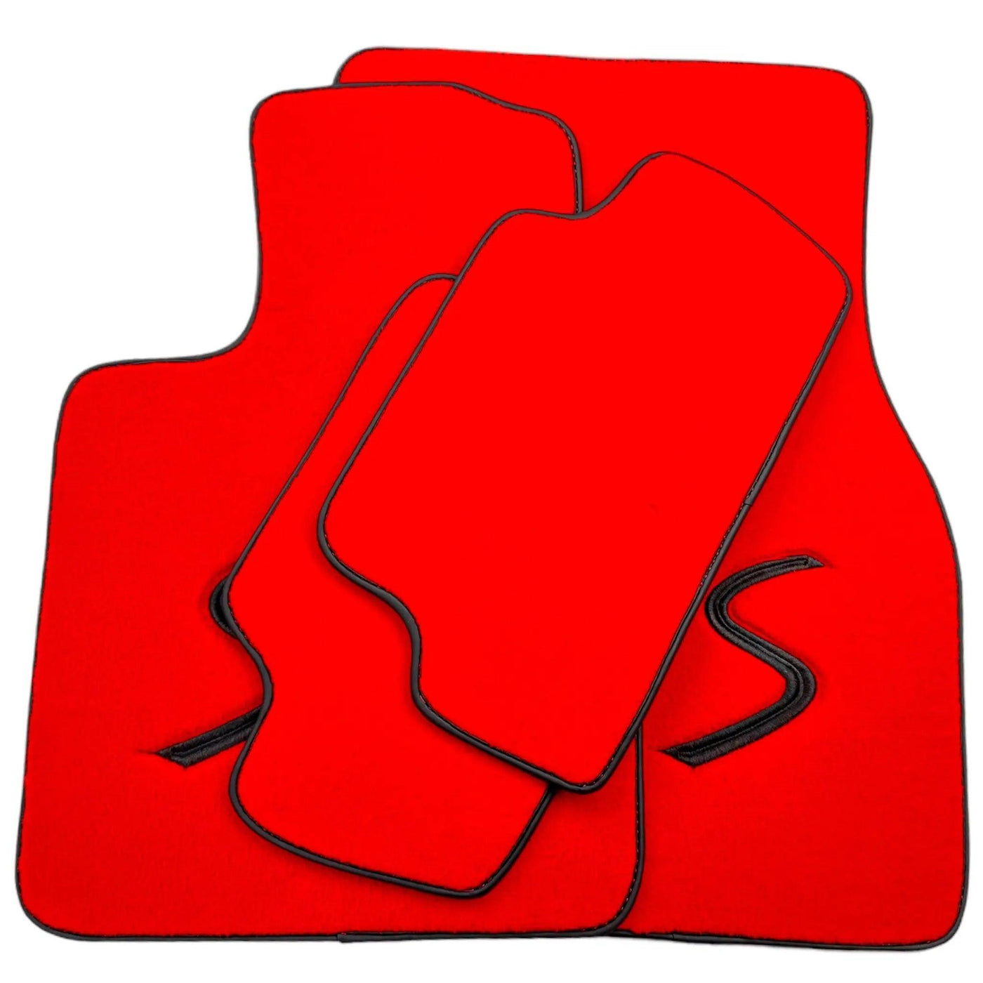 Red Floor Mats for Mini Clubman R55 (2007-2015) - AutoWin